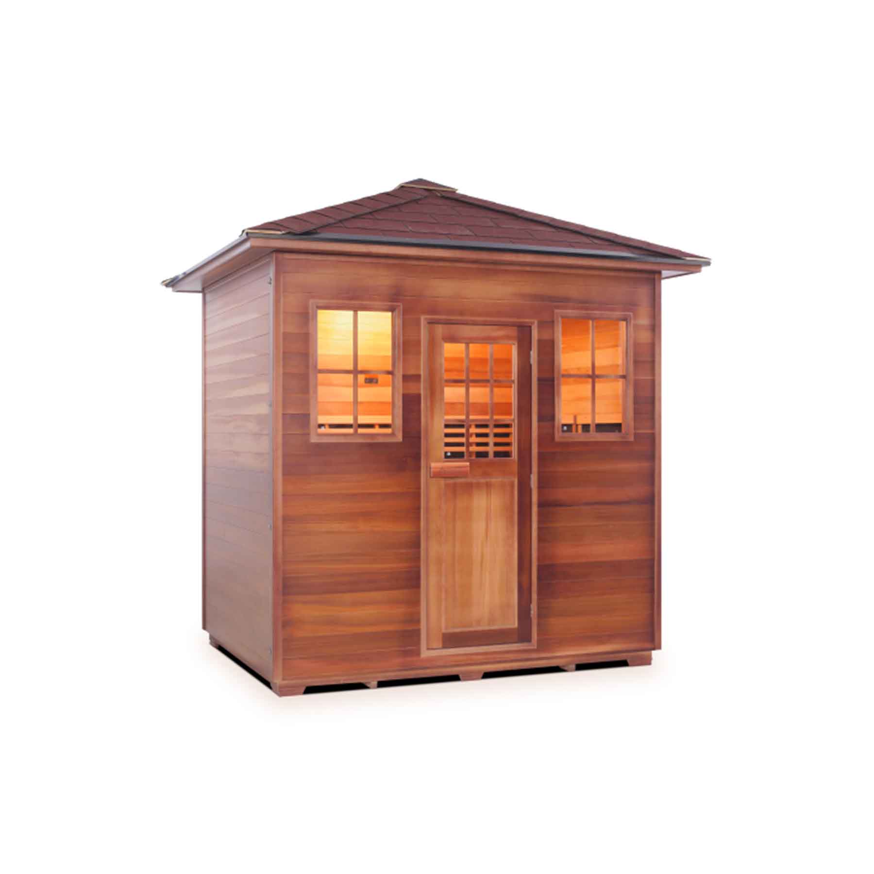 Enlighten Sierra 5 Person  Low EMF Outdoor Infrared Sauna - Image 1