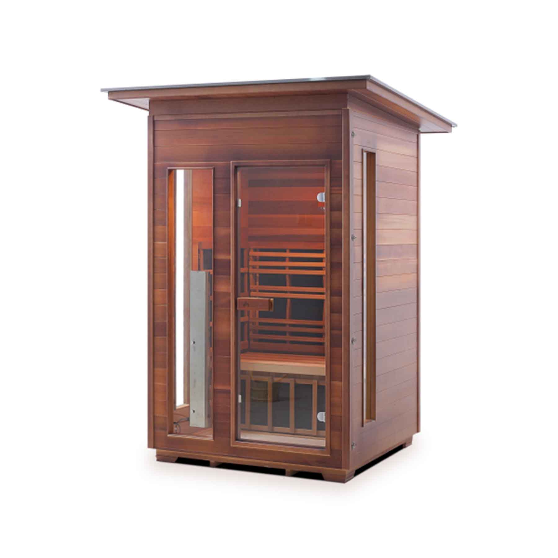 Enlighten Rustic 2 Person  Low EMF Outdoor Infrared Sauna - Image 2