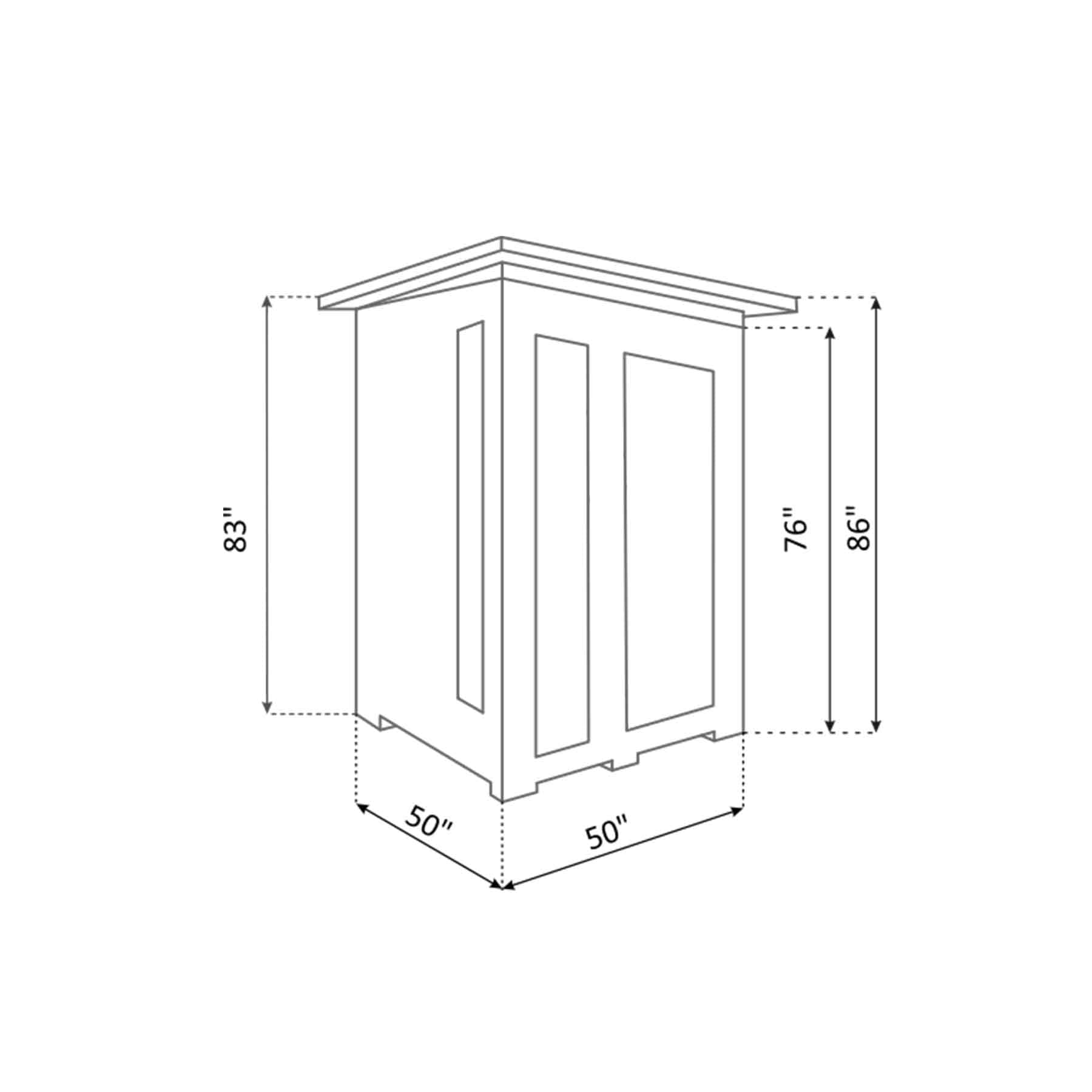 Enlighten Rustic 2 Person  Low EMF Outdoor Infrared Sauna - Image 14