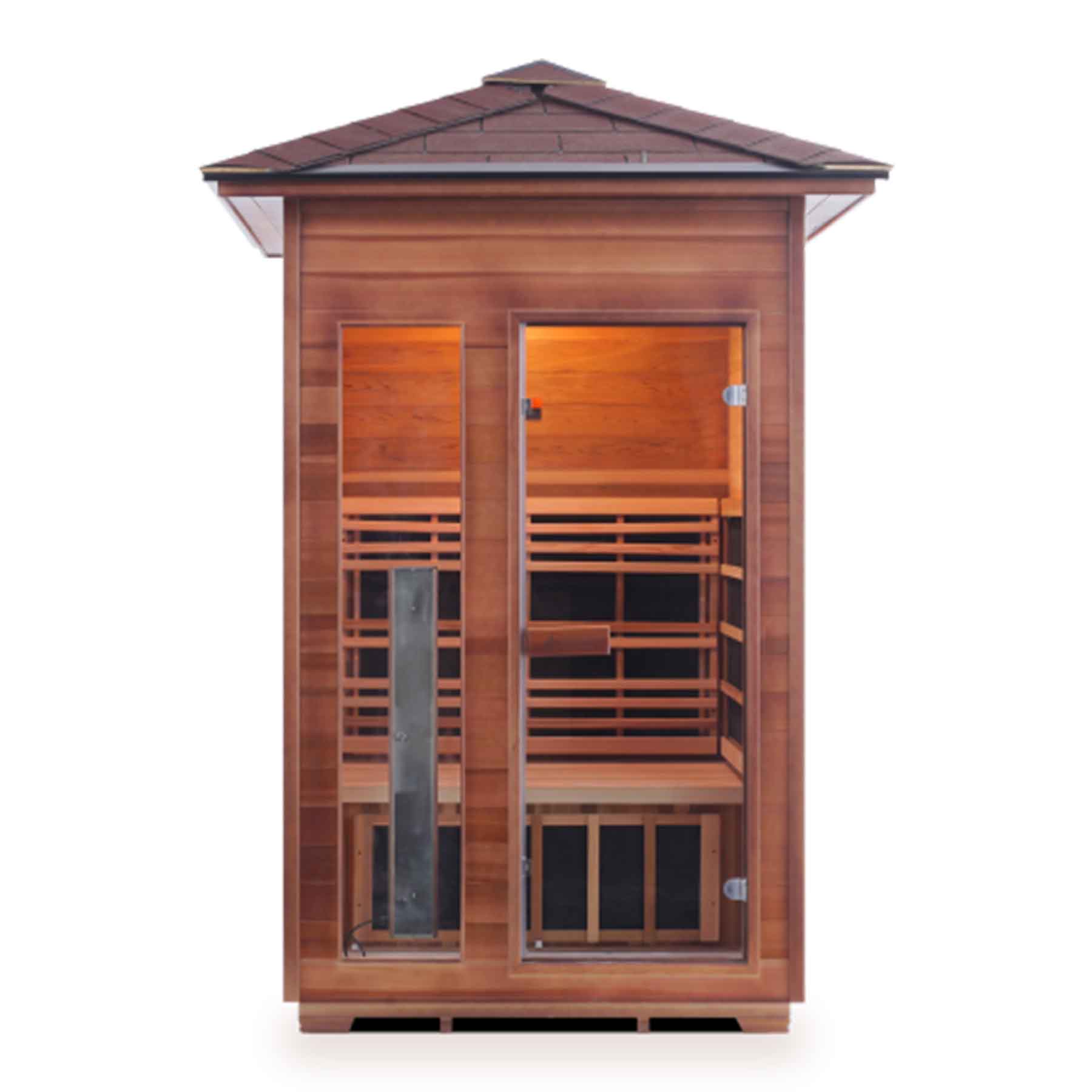 Enlighten Rustic 2 Person  Low EMF Outdoor Infrared Sauna - Image 3