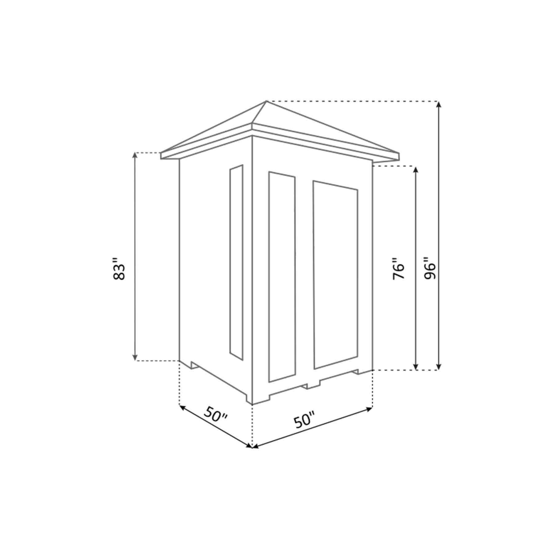 Enlighten Rustic 2 Person  Low EMF Outdoor Infrared Sauna - Image 7