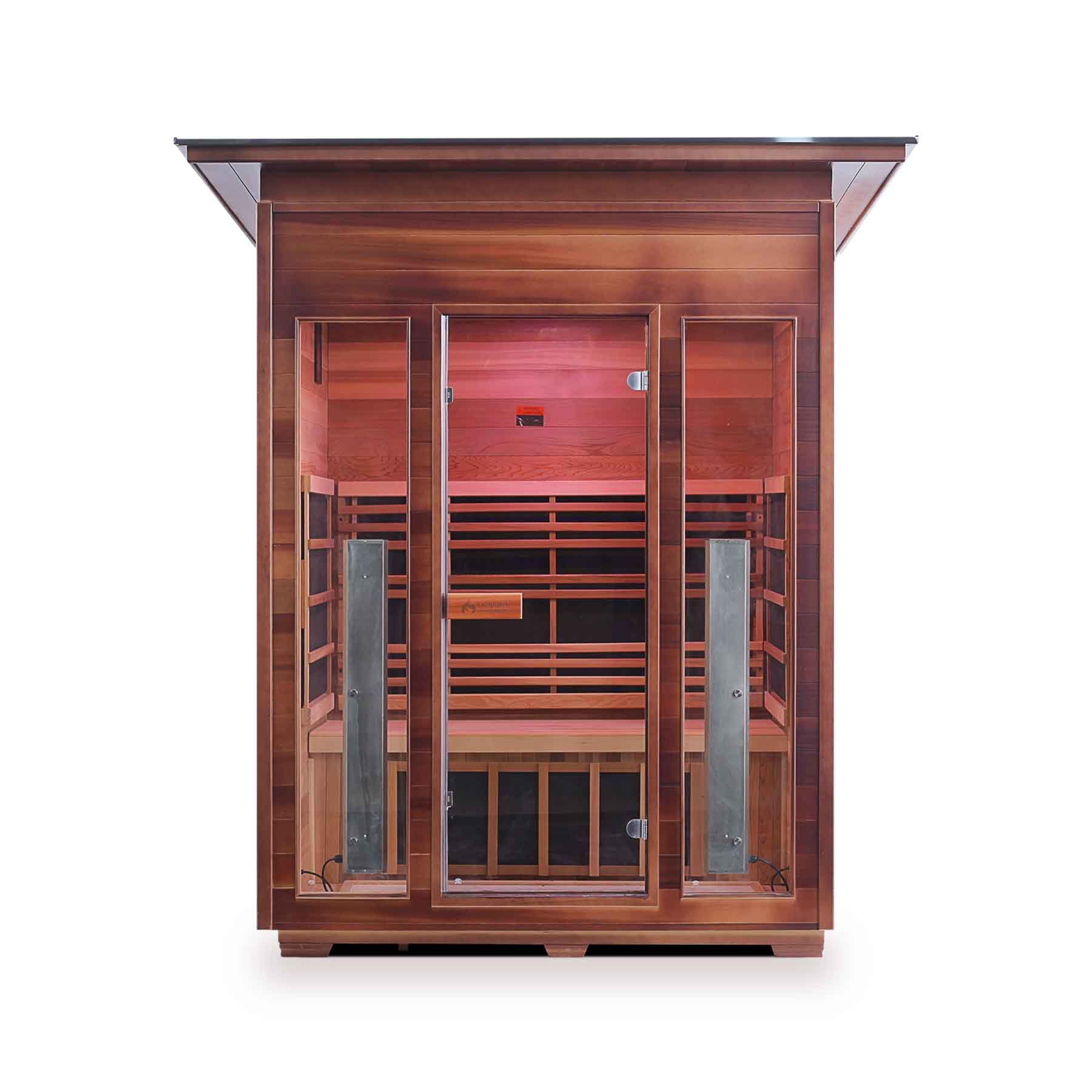 Enlighten Rustic 3 Person  Low EMF Outdoor Infrared Sauna - Image 3