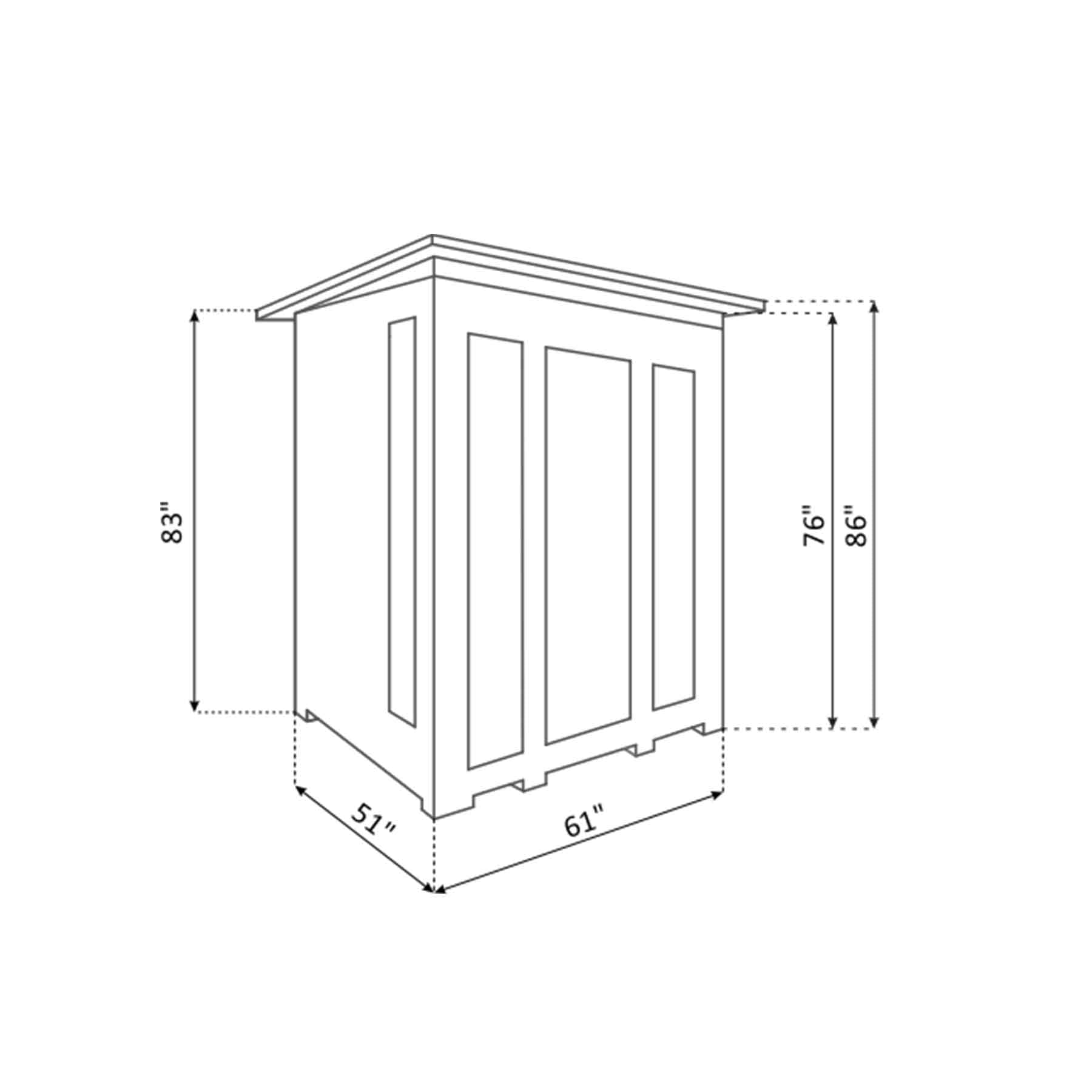 Enlighten Rustic 3 Person  Low EMF Outdoor Infrared Sauna - Image 6