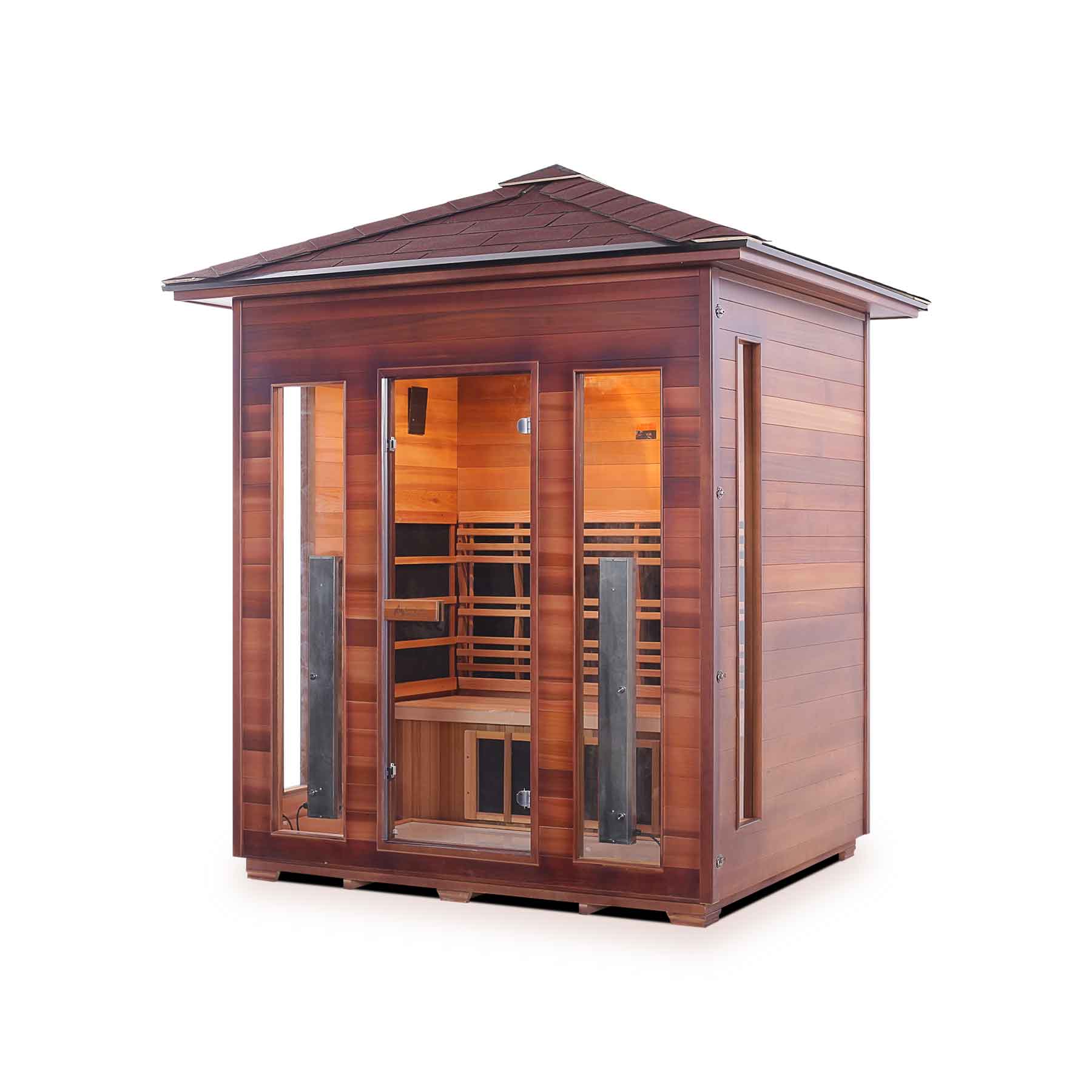 Enlighten Rustic 4 Person  Low EMF Outdoor Infrared Sauna