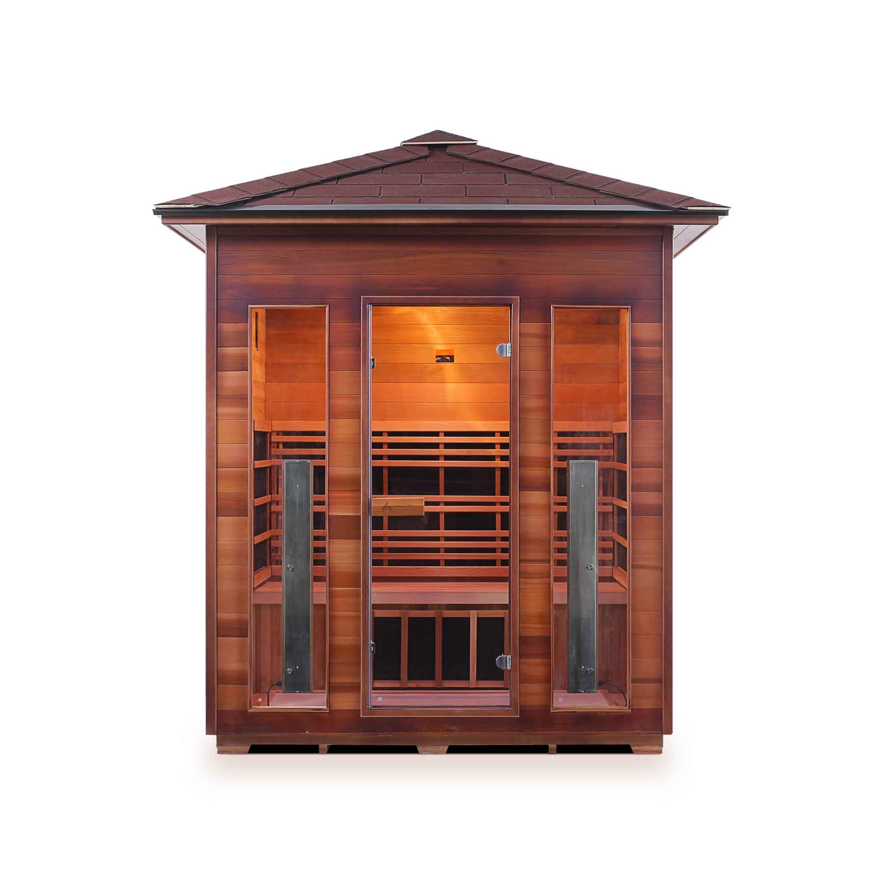 Enlighten Rustic 4 Person  Low EMF Outdoor Infrared Sauna - Image 2