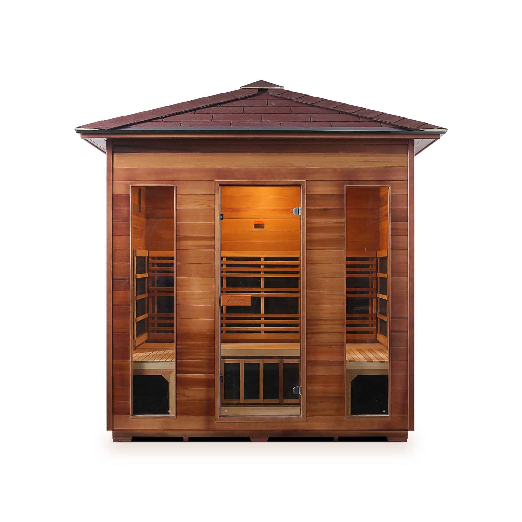 Enlighten Rustic 5 Person  Low EMF Outdoor Infrared Sauna - Image 2