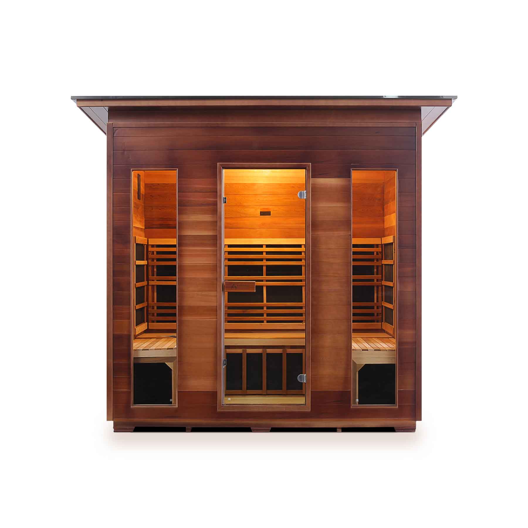 Enlighten Rustic 5 Person  Low EMF Outdoor Infrared Sauna - Image 2