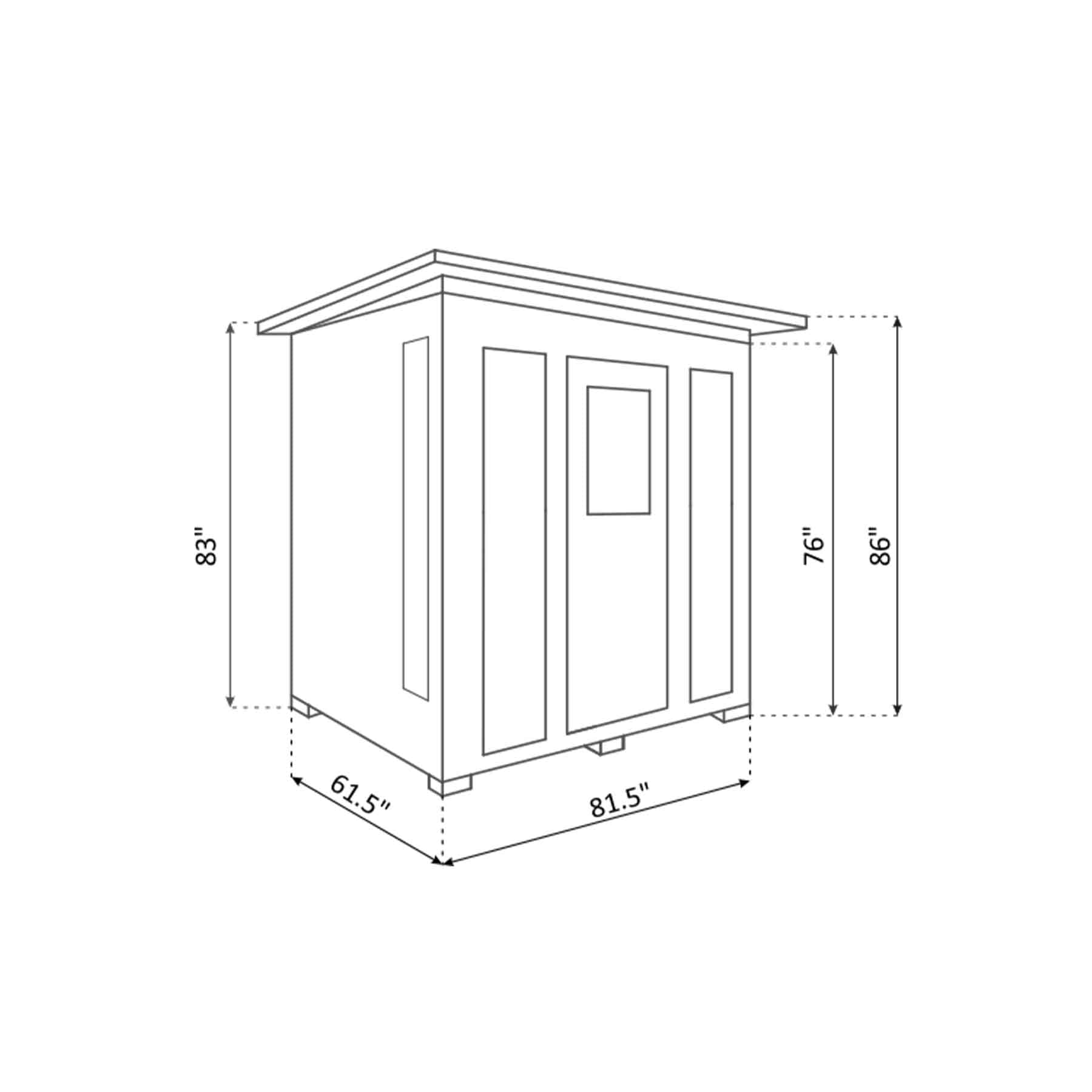 Enlighten Rustic 5 Person  Low EMF Outdoor Infrared Sauna - Image 7