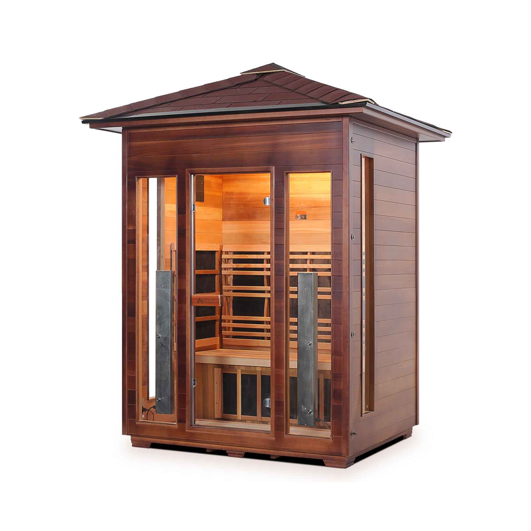 Enlighten Rustic 3 Person Full Spectrum Outdoor Infrared Sauna