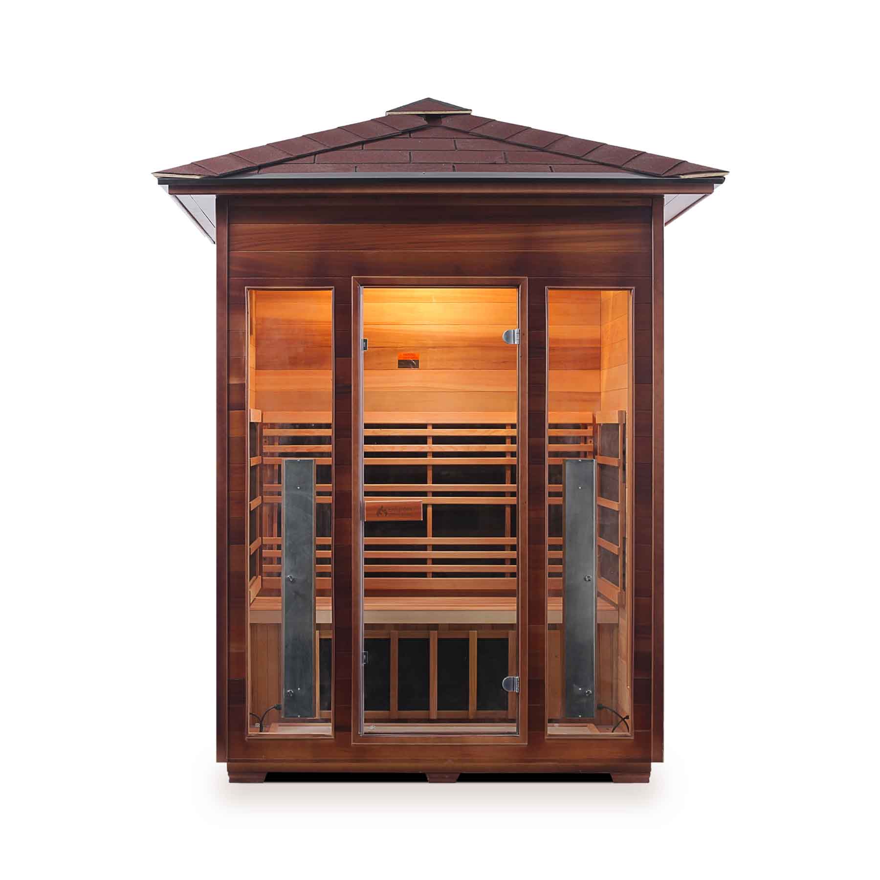 Enlighten Rustic 3 Person Full Spectrum Outdoor Infrared Sauna - Image 2