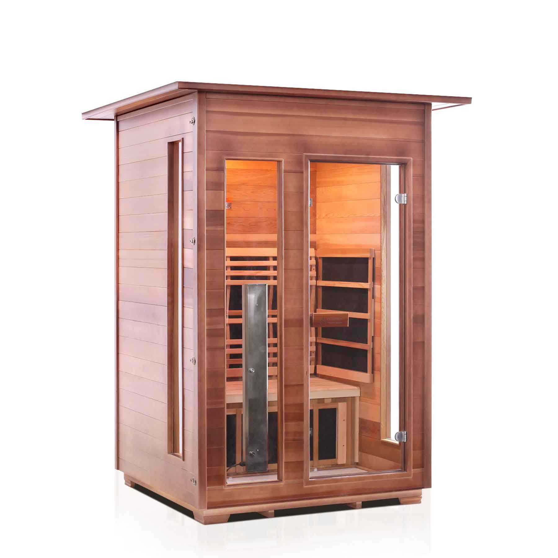Enlighten SunRise 2 Person Cedar Indoor Dry Traditional Sauna - Image 2