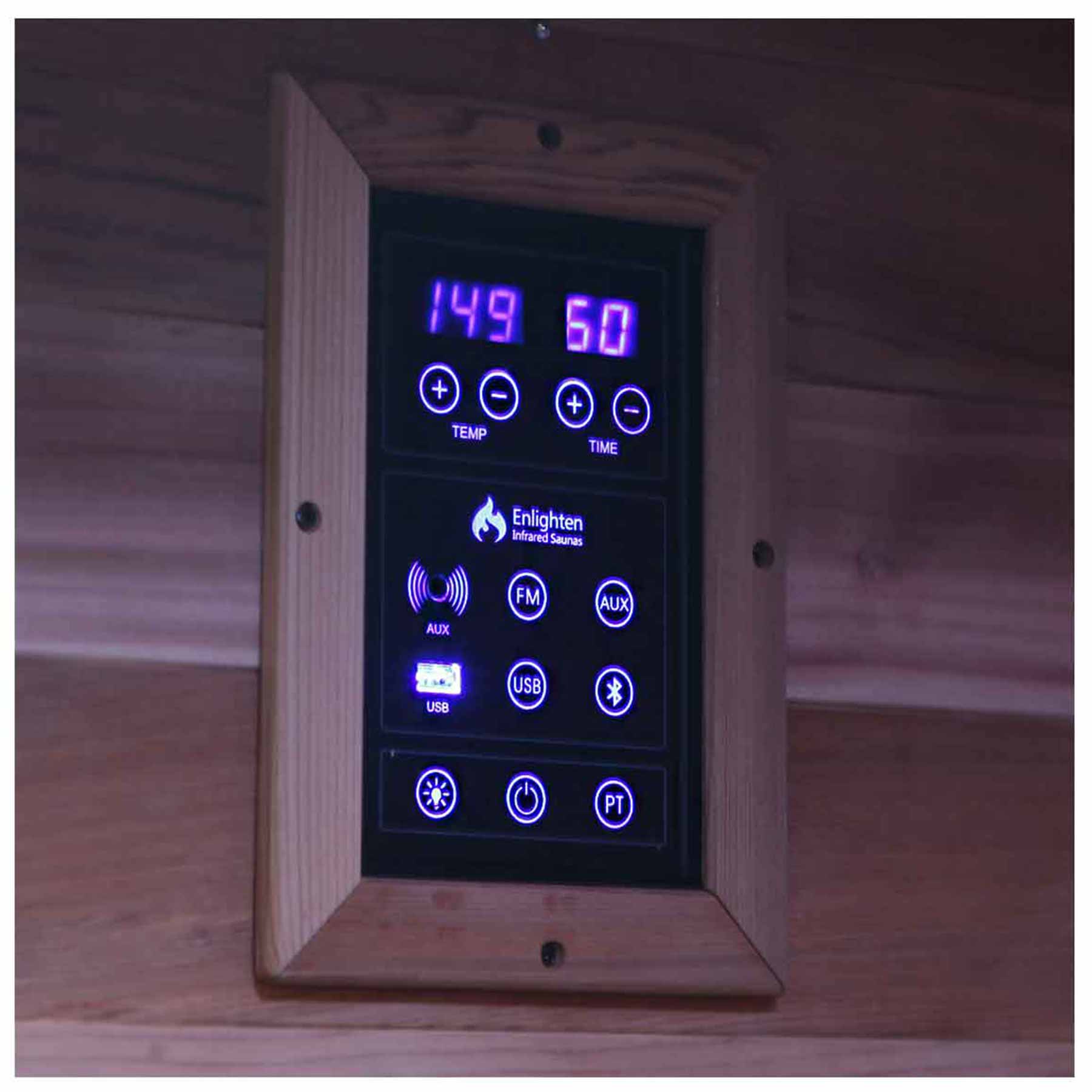 Enlighten SunRise 2 Person Cedar Indoor Dry Traditional Sauna - Image 4