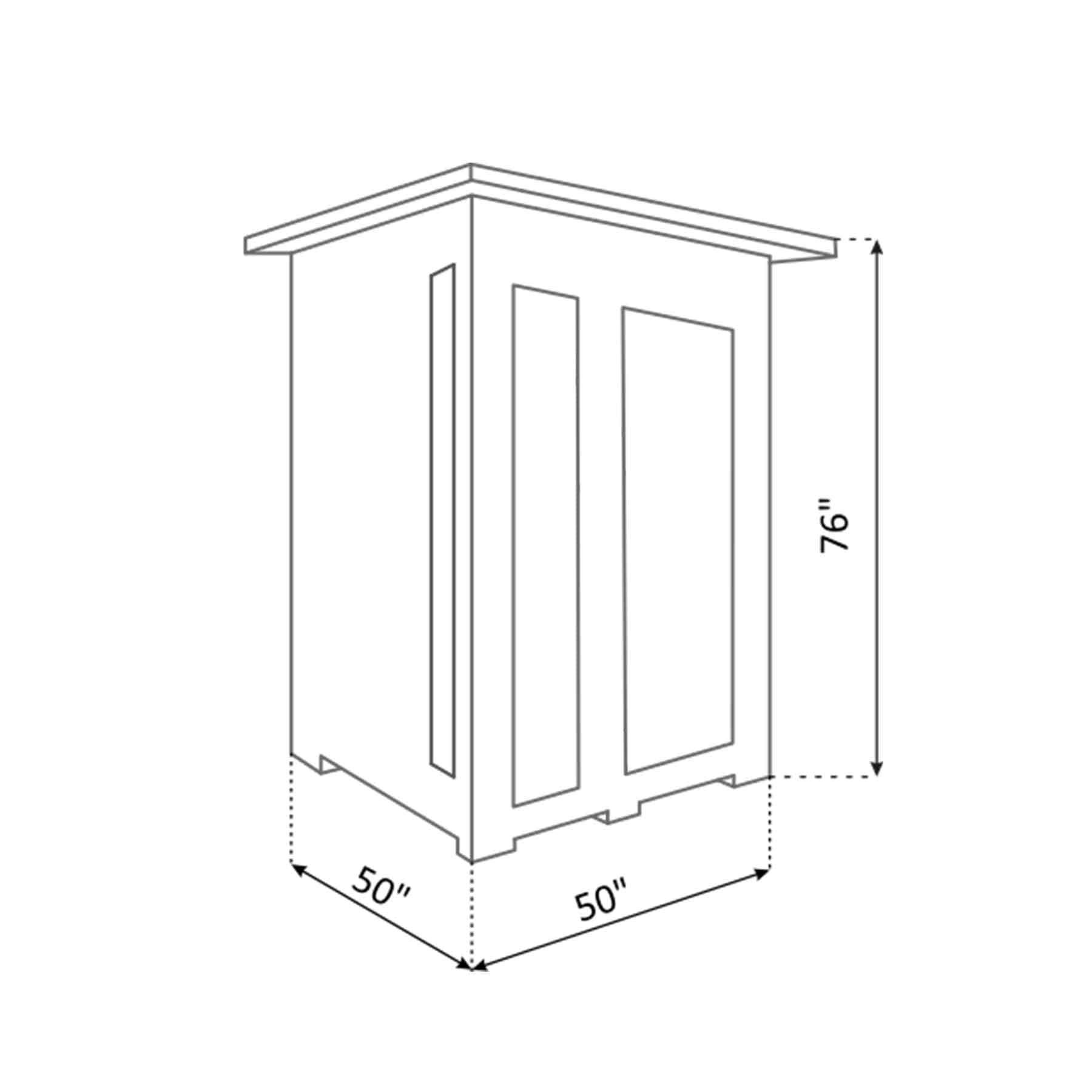Enlighten SunRise 2 Person Cedar Indoor Dry Traditional Sauna - Image 5