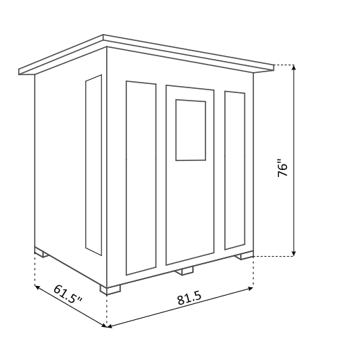 Enlighten SunRise 5 Person Cedar Indoor Dry Traditional Sauna - Image 5