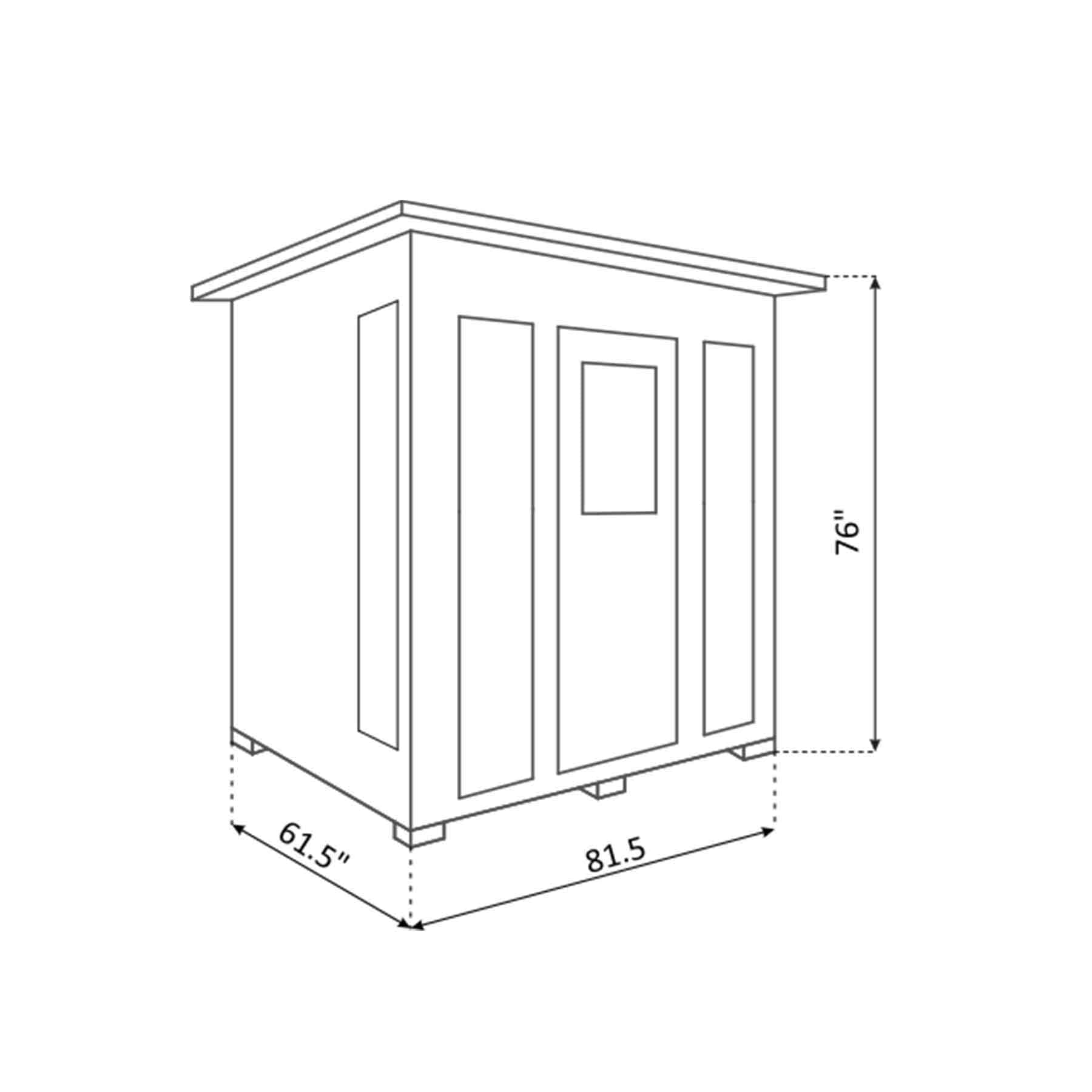 Enlighten SunRise 5 Person Cedar Indoor Dry Traditional Sauna - Image 6