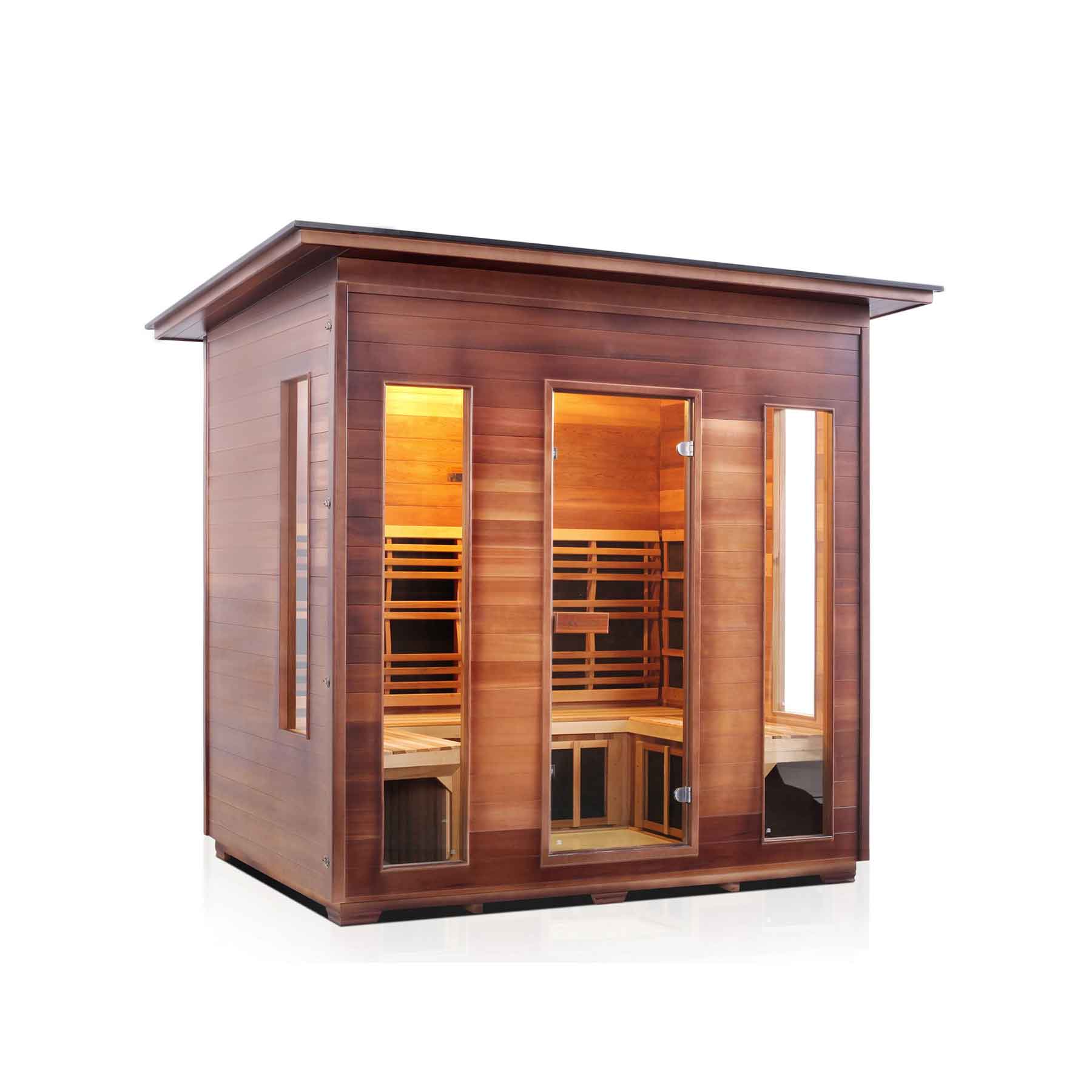 Enlighten SunRise 5 Person  Outdoor Dry Traditional Sauna - Image 3
