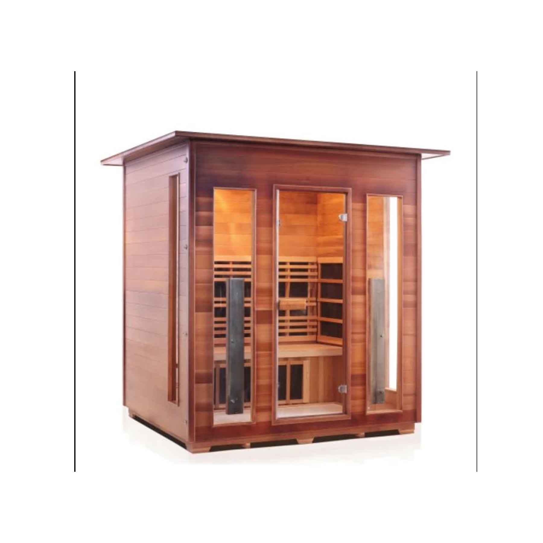 Enlighten SunRise 4 Person Cedar Indoor Dry Traditional Sauna - Image 5