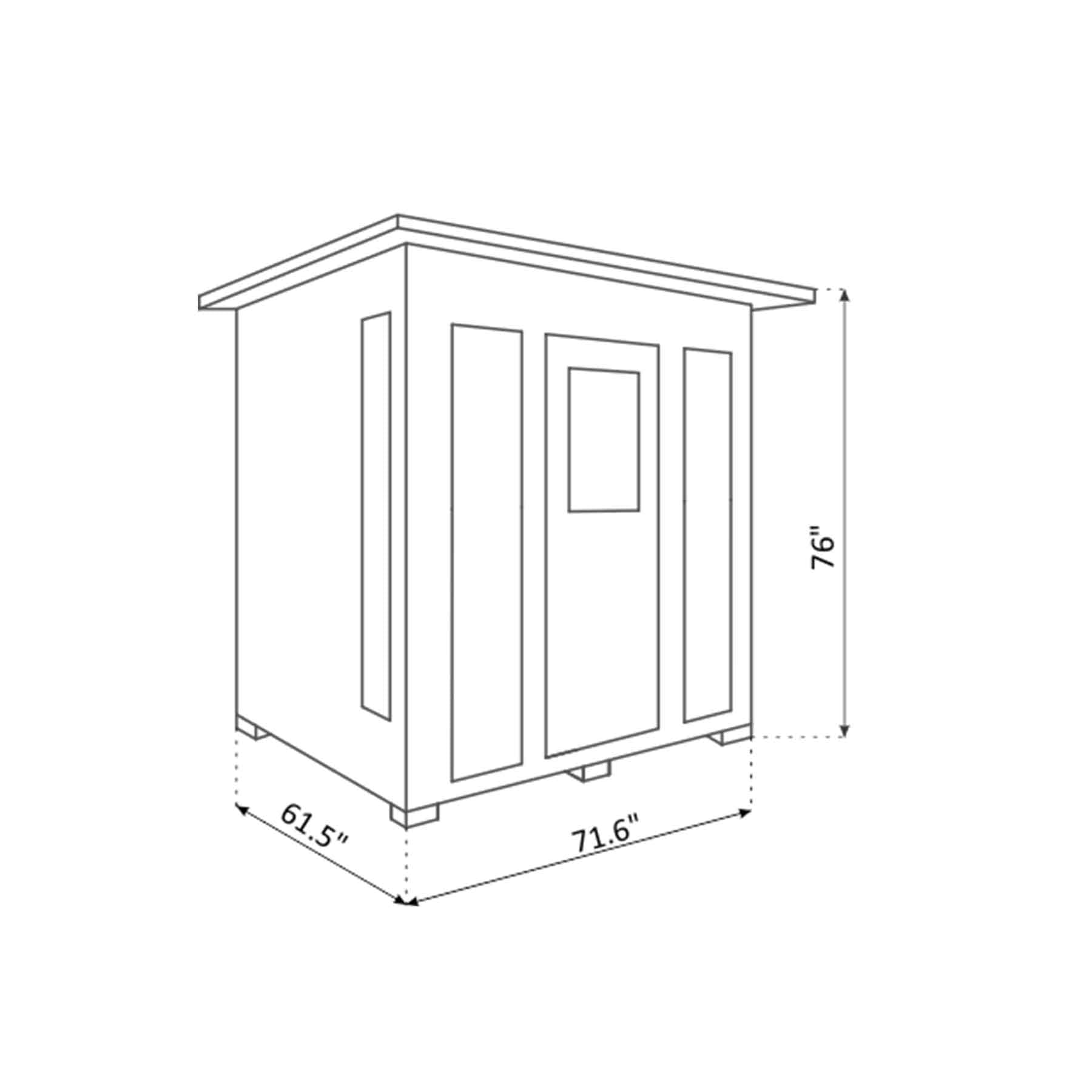 Enlighten SunRise 4 Person Cedar Indoor Dry Traditional Sauna - Image 6