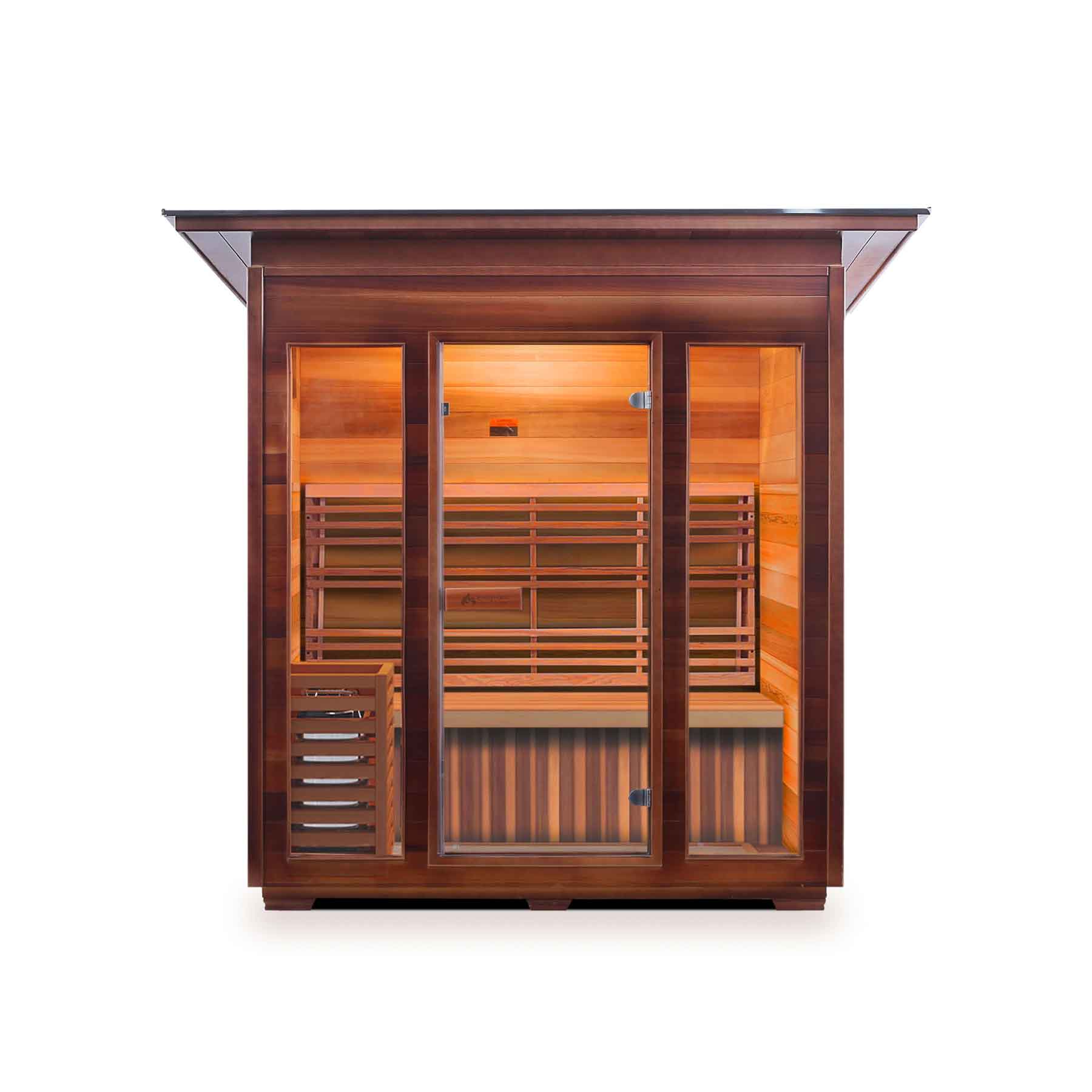 Enlighten SunRise 4 Person  Outdoor Dry Traditional Sauna - Image 1