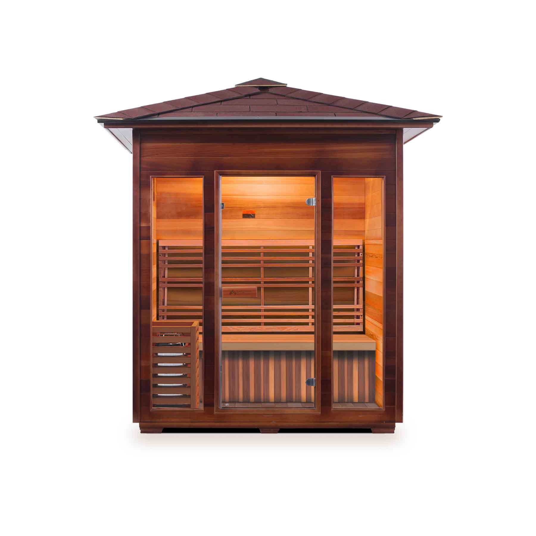 Enlighten SunRise 4 Person  Outdoor Dry Traditional Sauna - Image 1