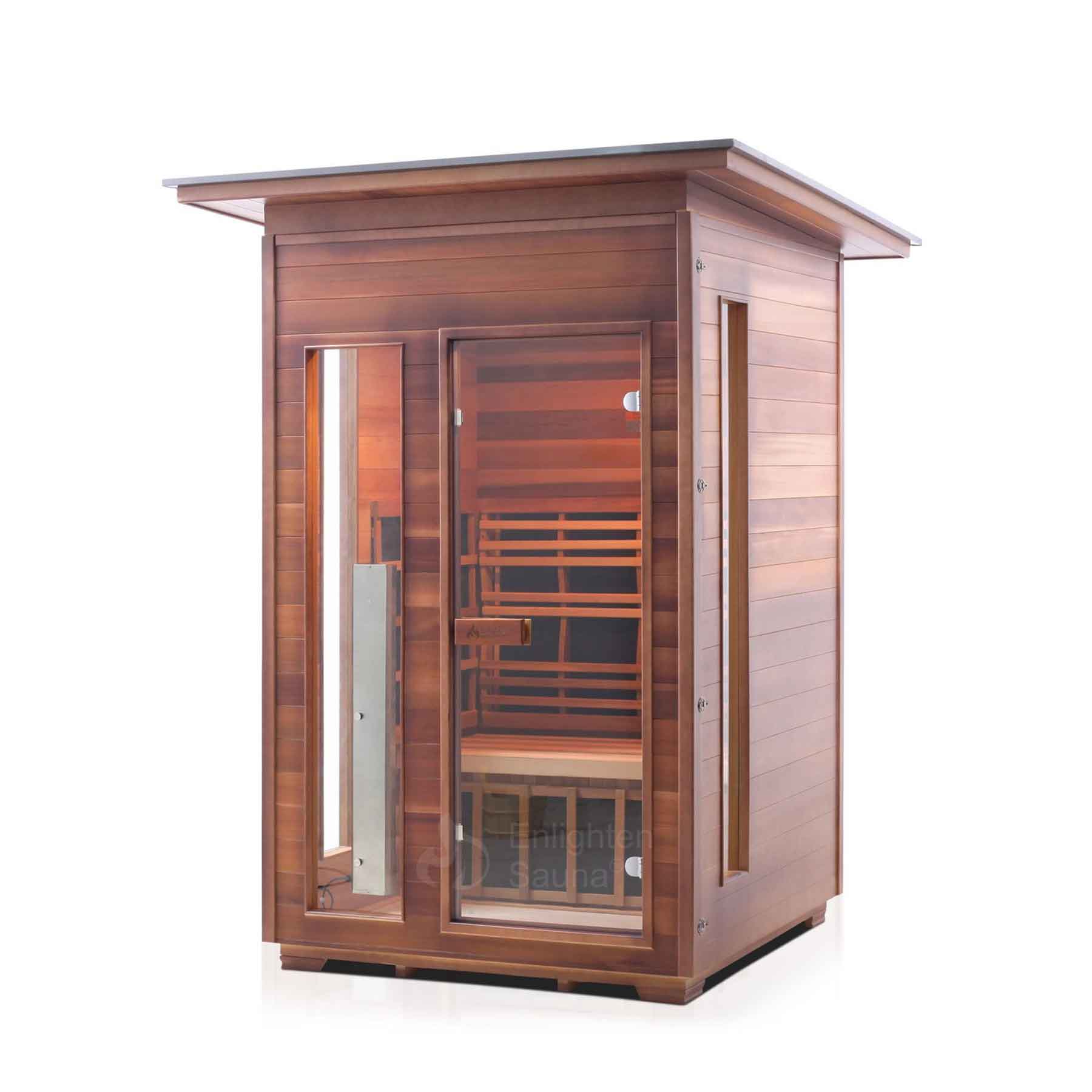Enlighten SunRise 2 Person  Outdoor Dry Traditional Sauna - Image 1