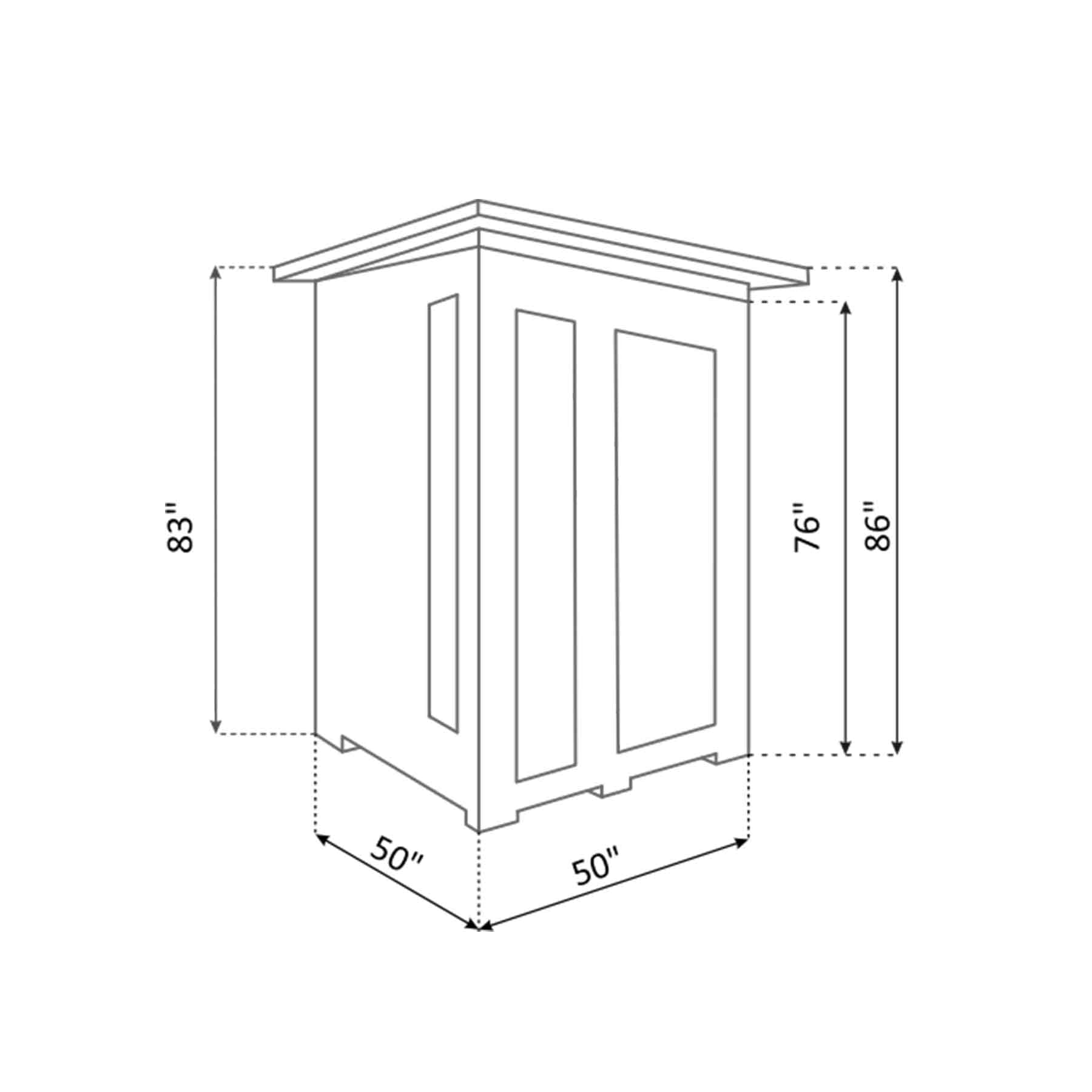 Enlighten SunRise 2 Person  Outdoor Dry Traditional Sauna - Image 5