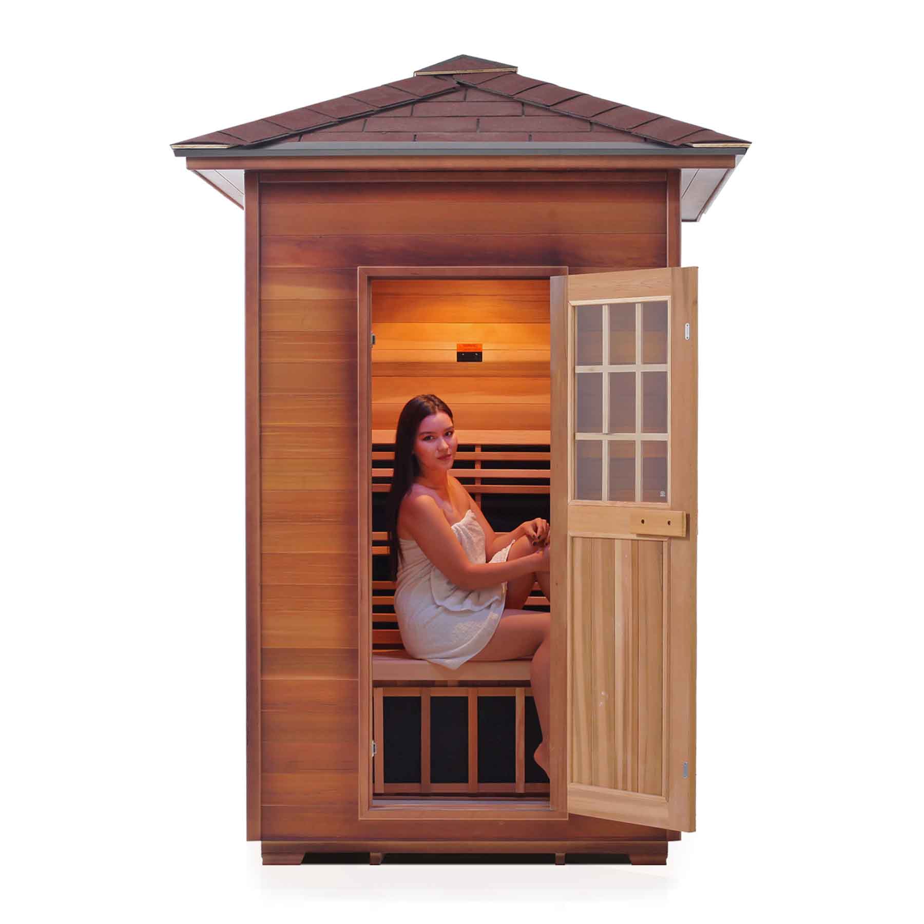 Enlighten Sapphire 2 Person 8 Heaters Outdoor Hybrid Sauna - Image 4