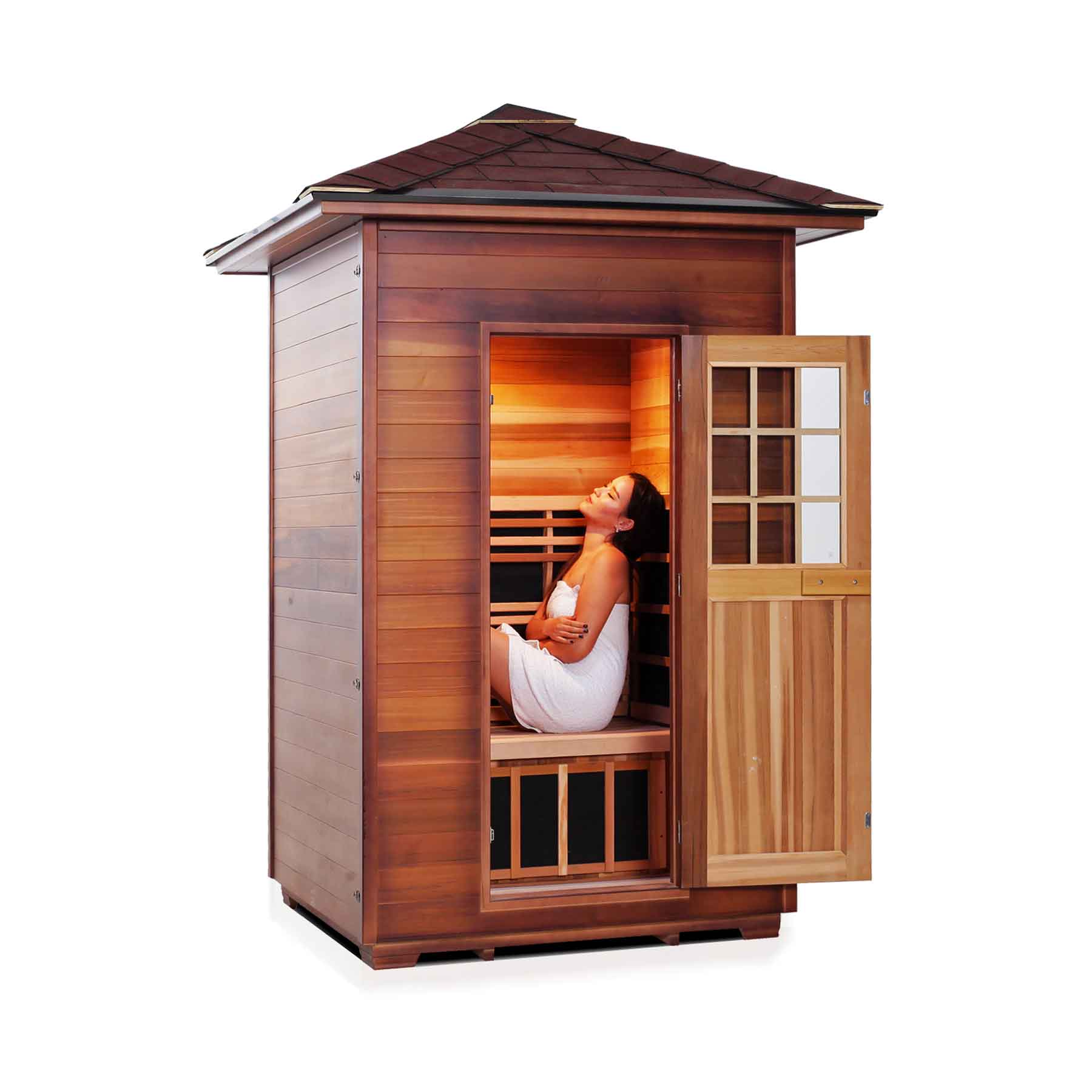 Enlighten Sapphire 2 Person 8 Heaters Outdoor Hybrid Sauna - Image 5