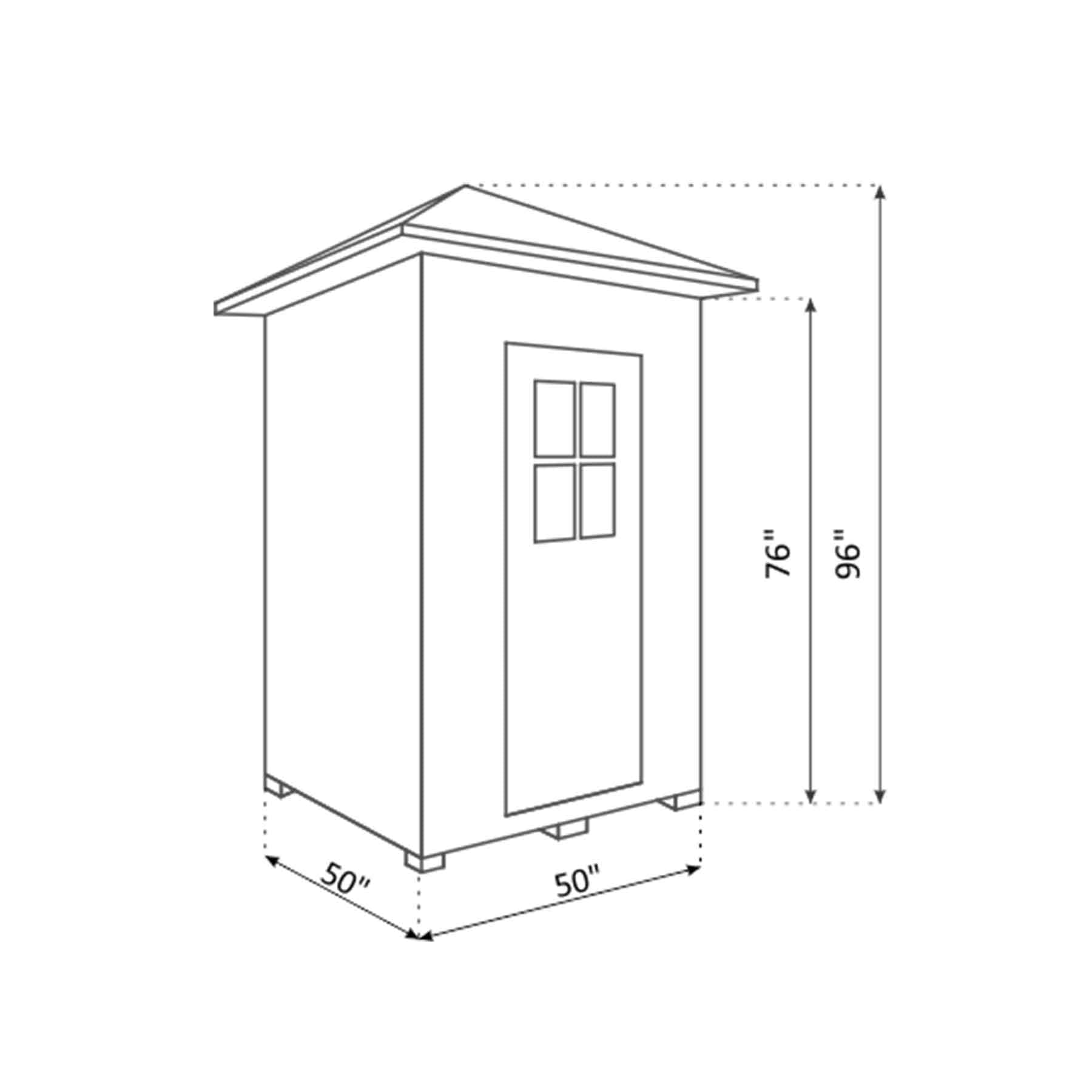 Enlighten Sapphire 2 Person 8 Heaters Outdoor Hybrid Sauna - Image 6
