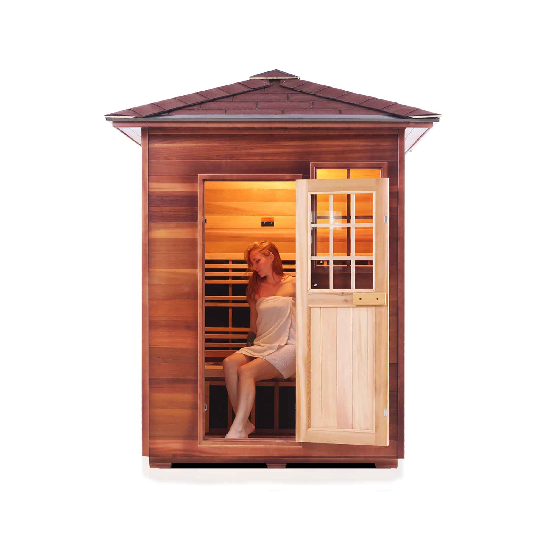 Enlighten Sapphire 3 Person 8 Heaters Outdoor Hybrid Sauna - Image 4