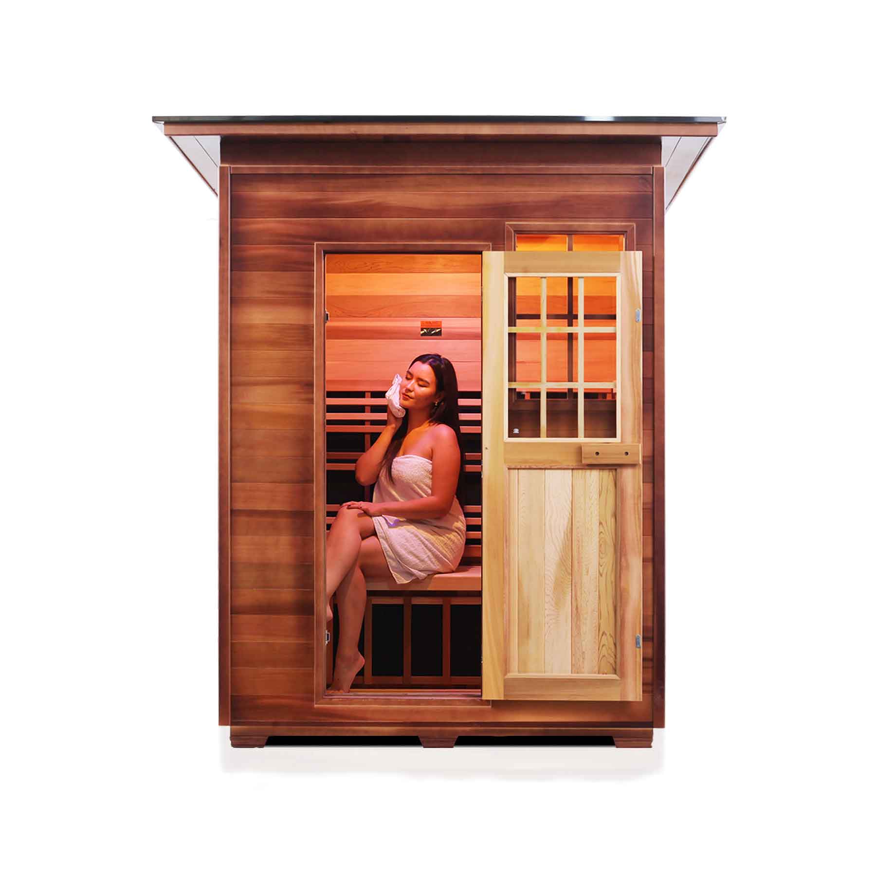 Enlighten Sapphire 3 Person 8 Heaters Outdoor Hybrid Sauna - Image 5