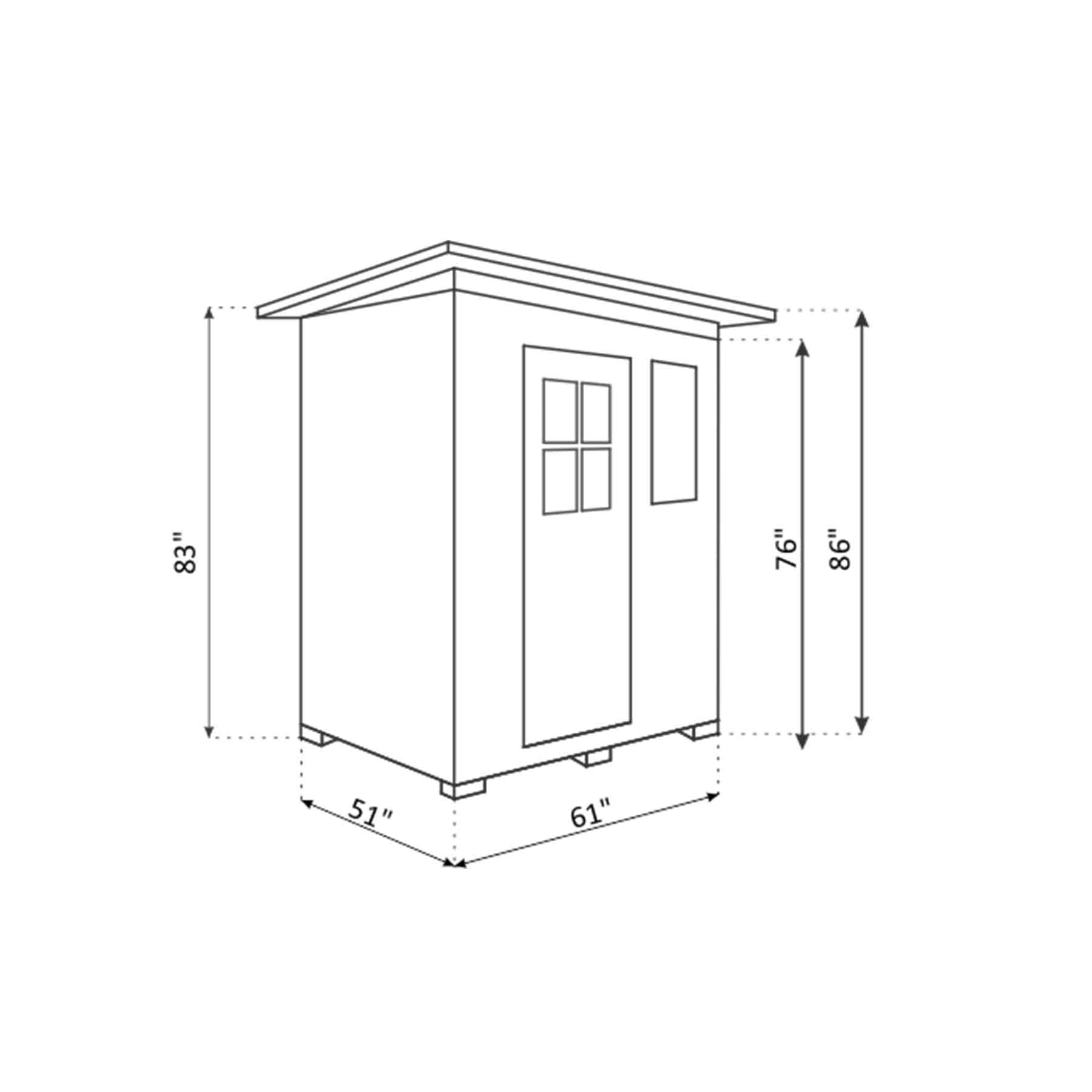Enlighten Sapphire 3 Person 8 Heaters Outdoor Hybrid Sauna - Image 6