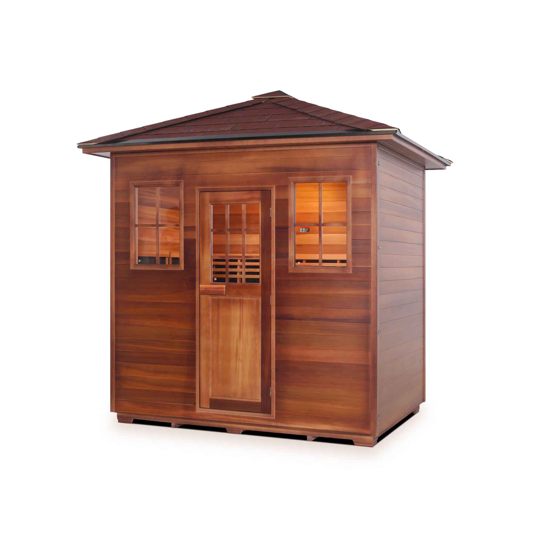 Enlighten Sapphire 5 Person 12 Heaters Outdoor Hybrid Sauna