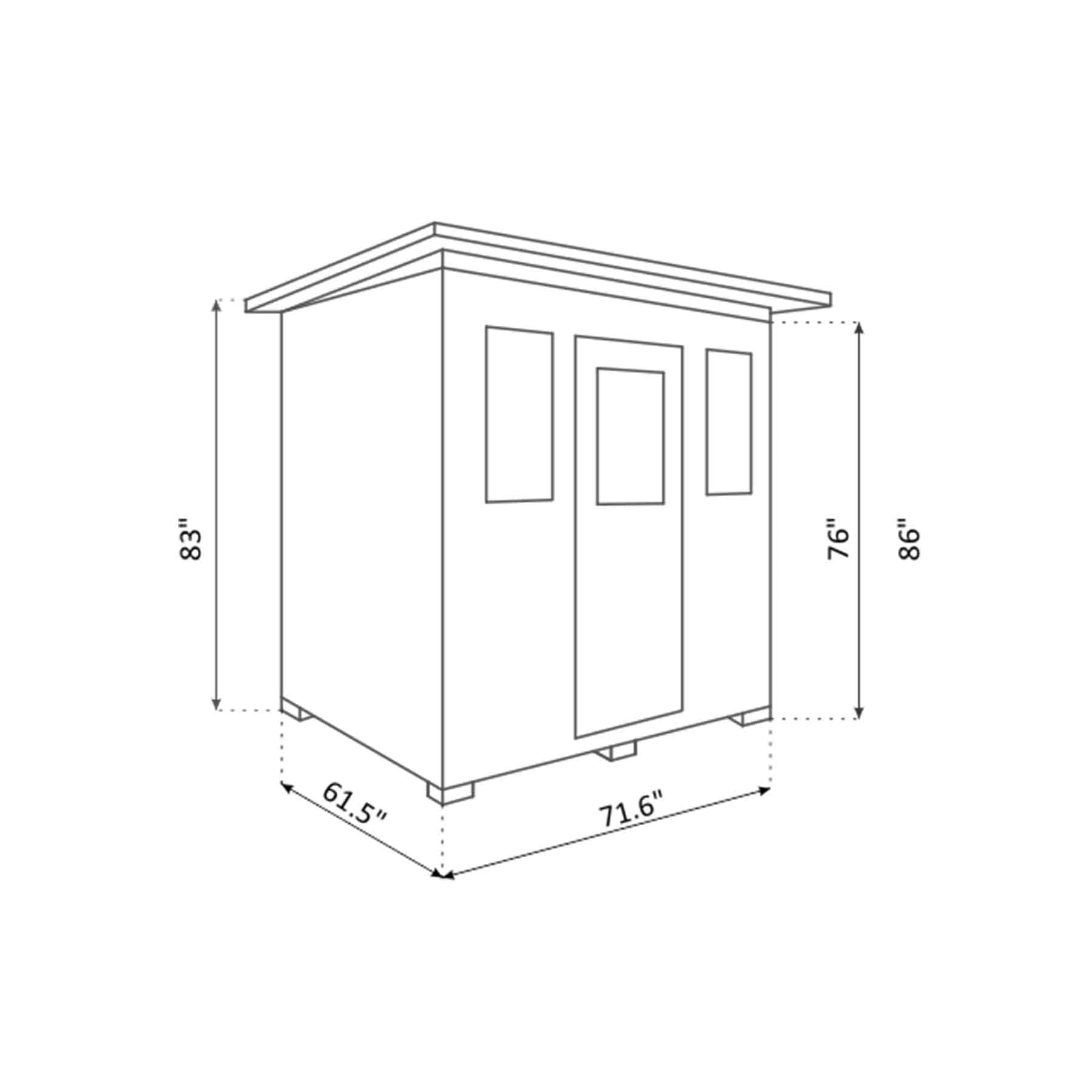 Enlighten Sapphire 4 Person 11 Heaters Outdoor Hybrid Sauna - Image 5