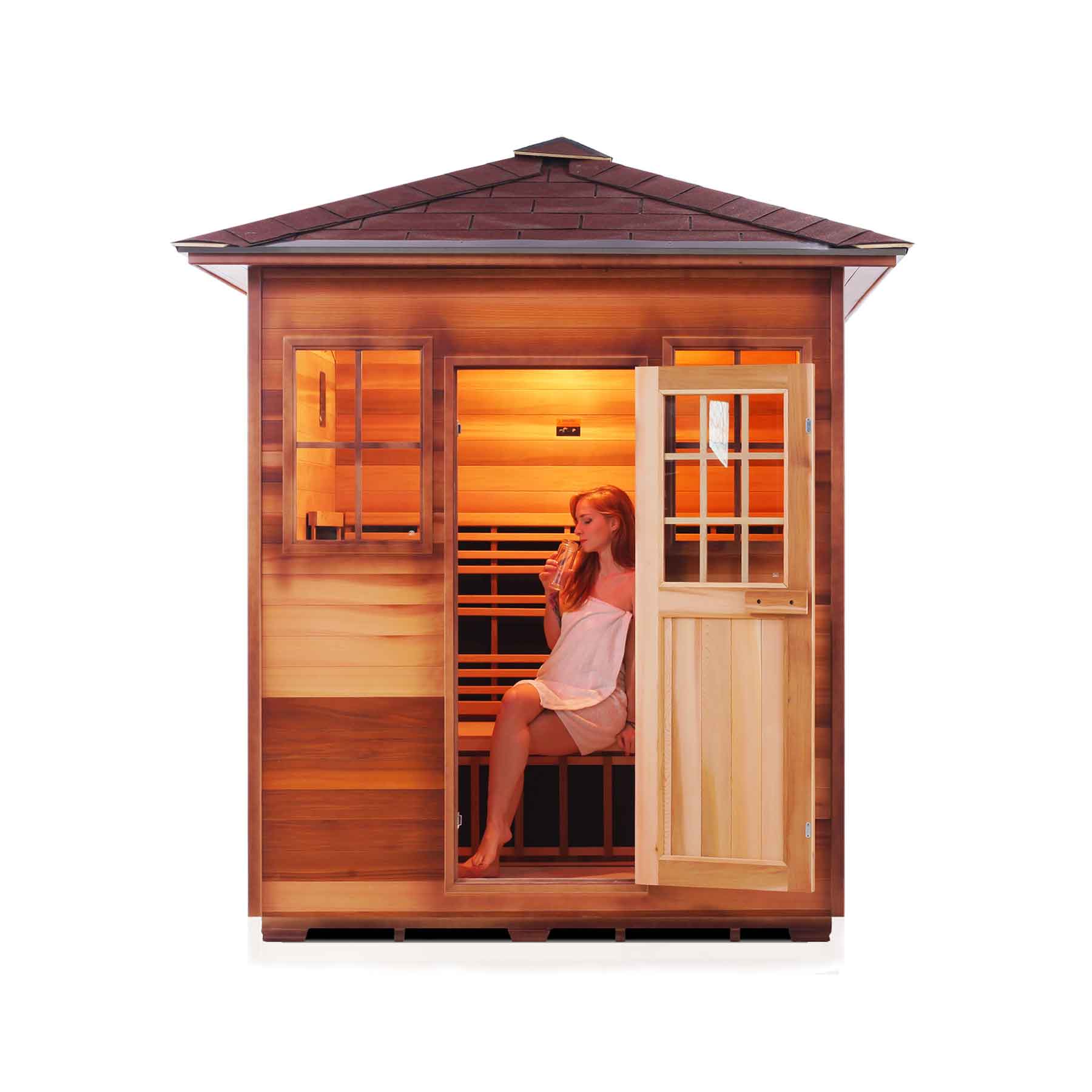 Enlighten Sapphire 4 Person 11 Heaters Outdoor Hybrid Sauna - Image 5