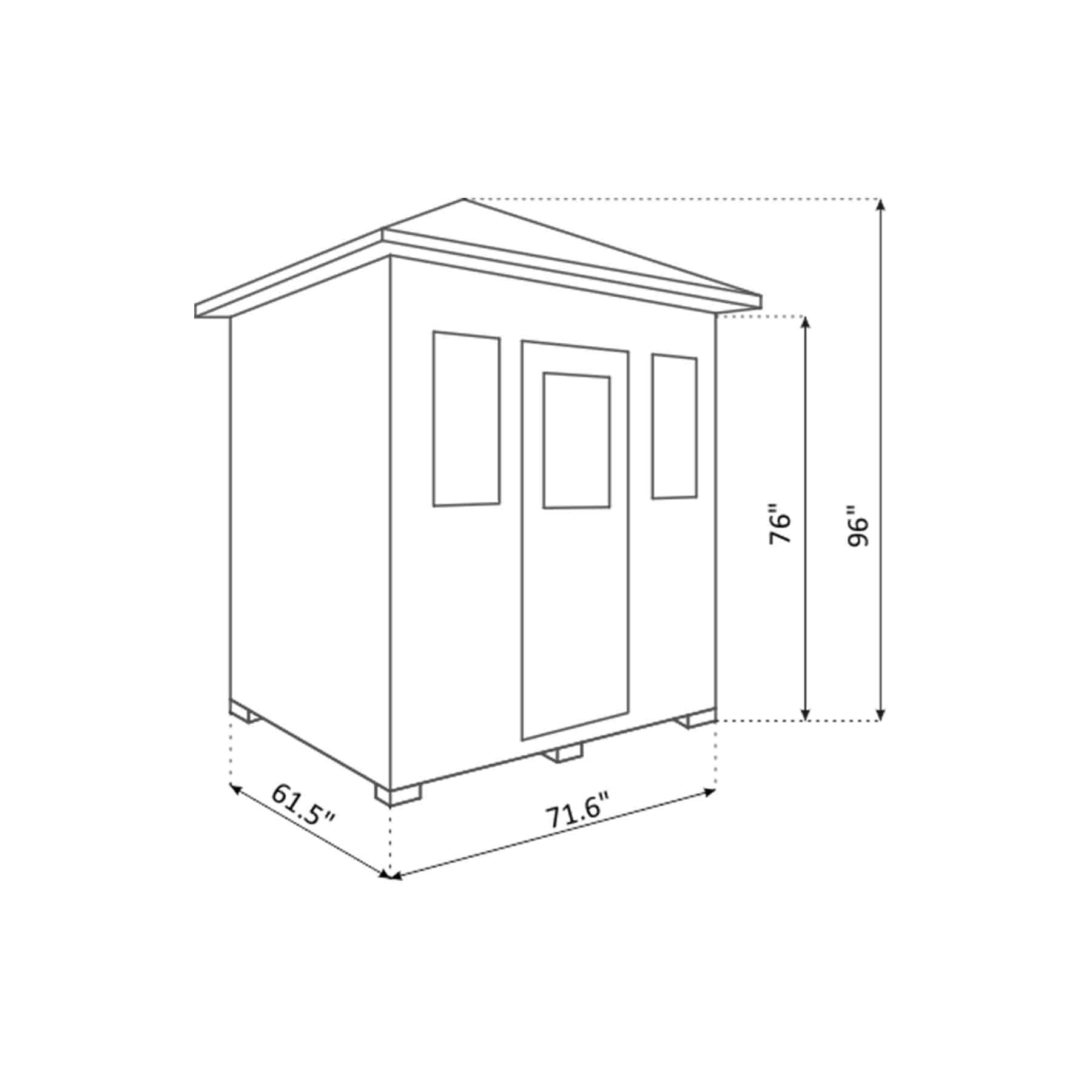 Enlighten Sapphire 4 Person 11 Heaters Outdoor Hybrid Sauna - Image 7