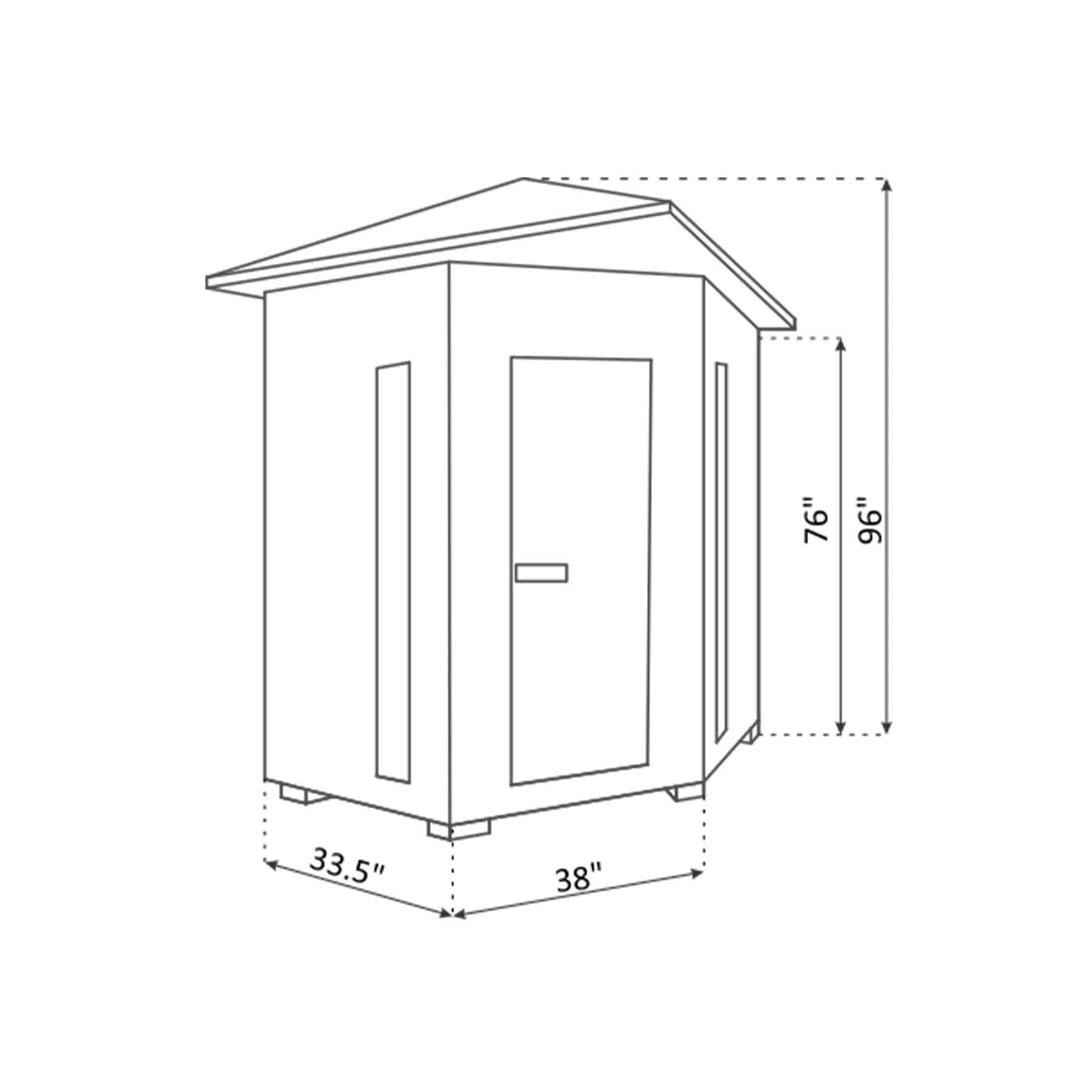 Enlighten Diamond 4C 9 Heaters Duet Corner Outdoor Hybrid Sauna - Image 5