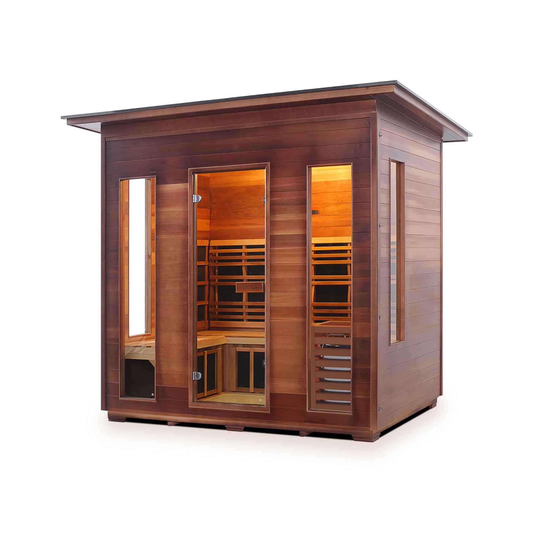 Enlighten Diamond 5 Person 12 Heaters Outdoor Hybrid Sauna - Image 1