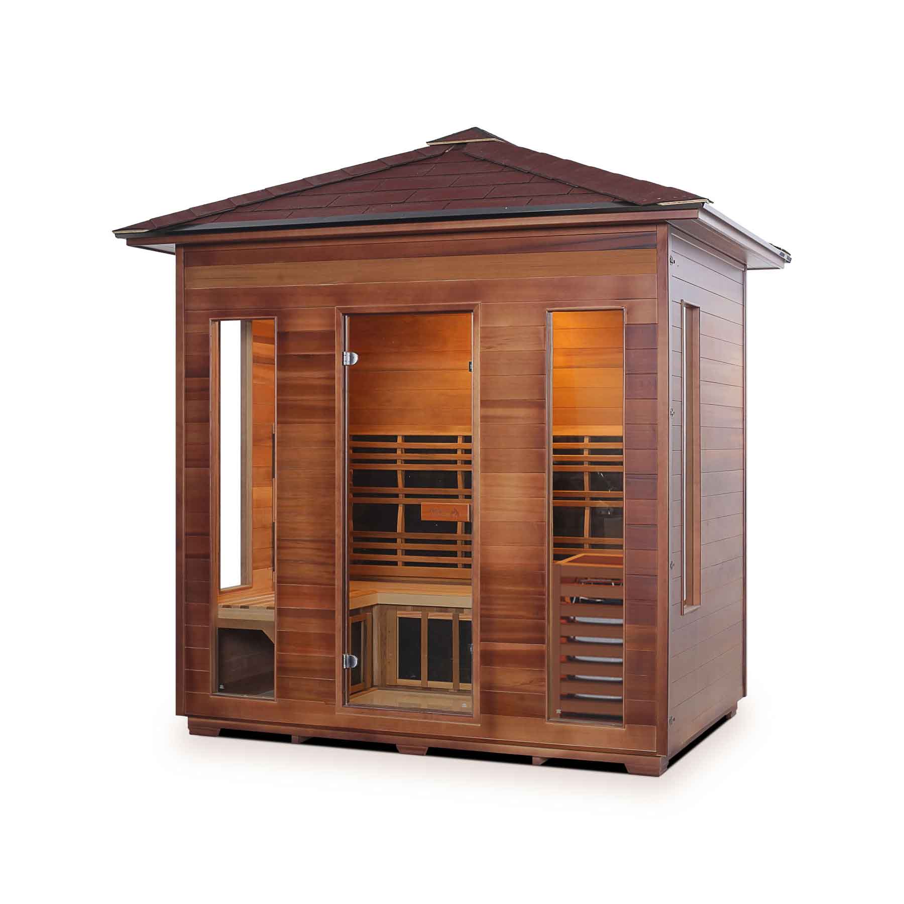 Enlighten Diamond 5 Person 12 Heaters Outdoor Hybrid Sauna