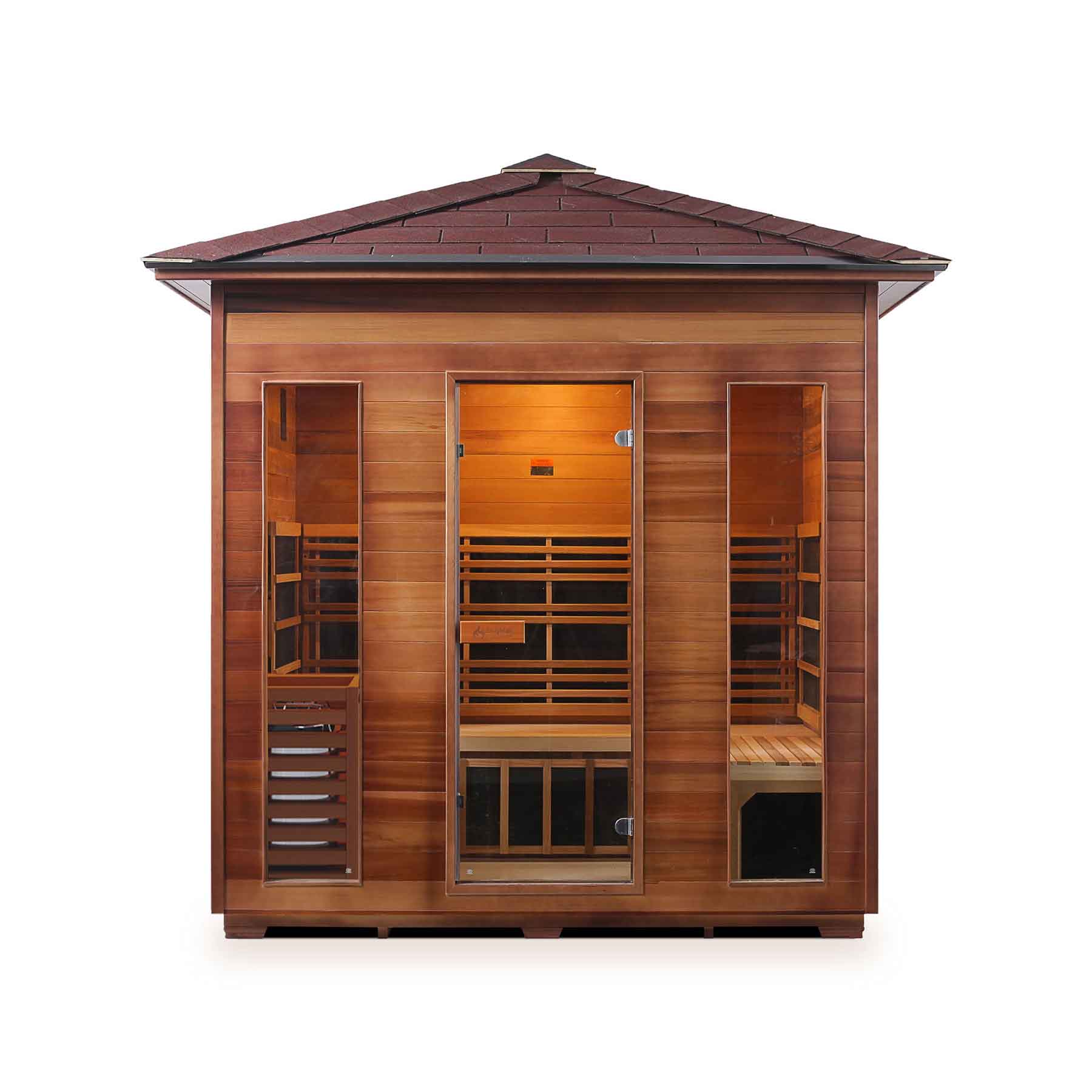 Enlighten Diamond 5 Person 12 Heaters Outdoor Hybrid Sauna - Image 2