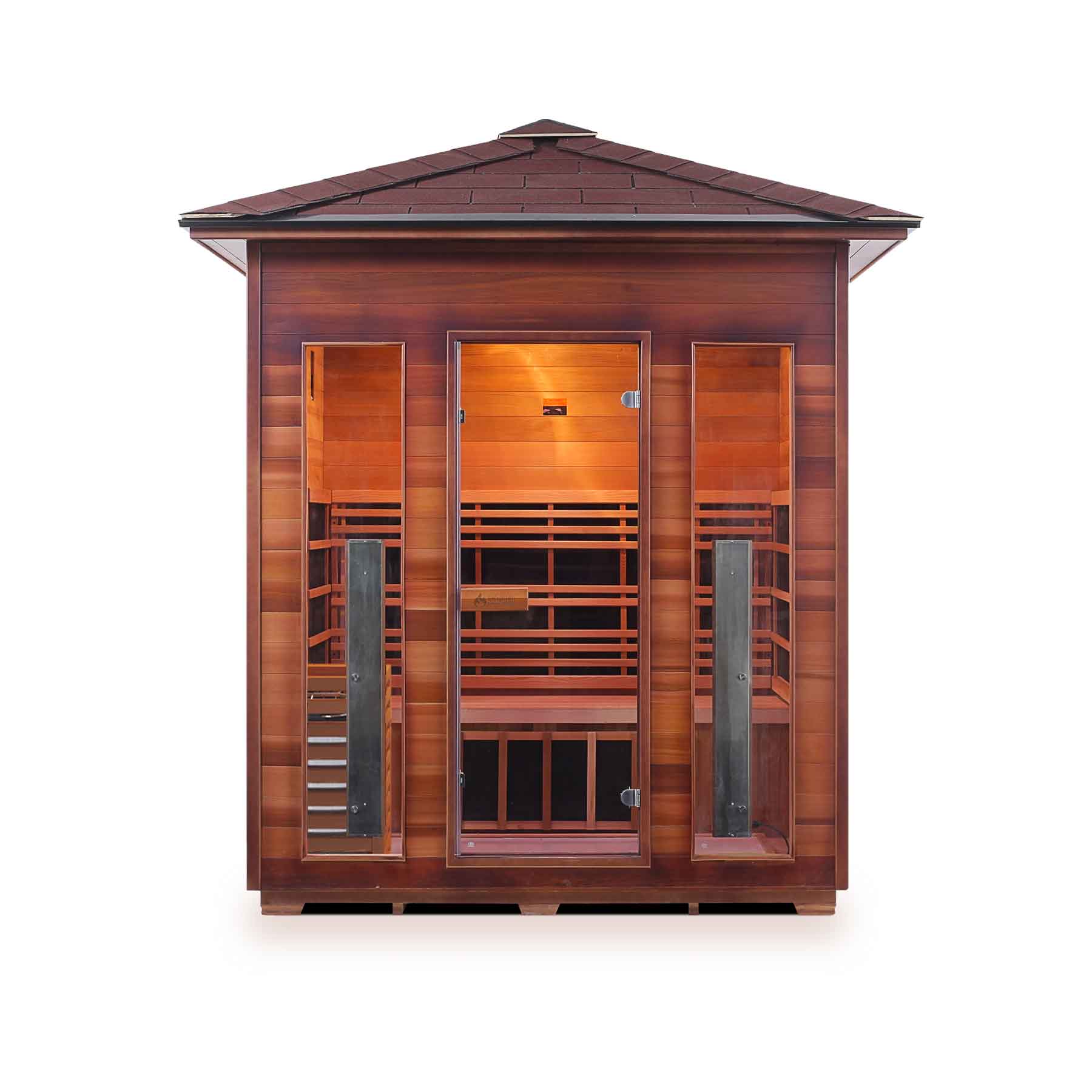 Enlighten Diamond 4 Person 11 Heaters Outdoor Hybrid Sauna - Image 2