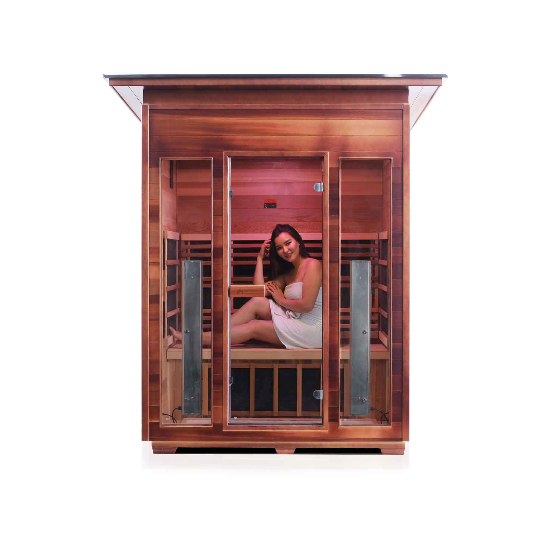 Enlighten Diamond 3 Person 8 Heaters Outdoor Hybrid Sauna - Image 4