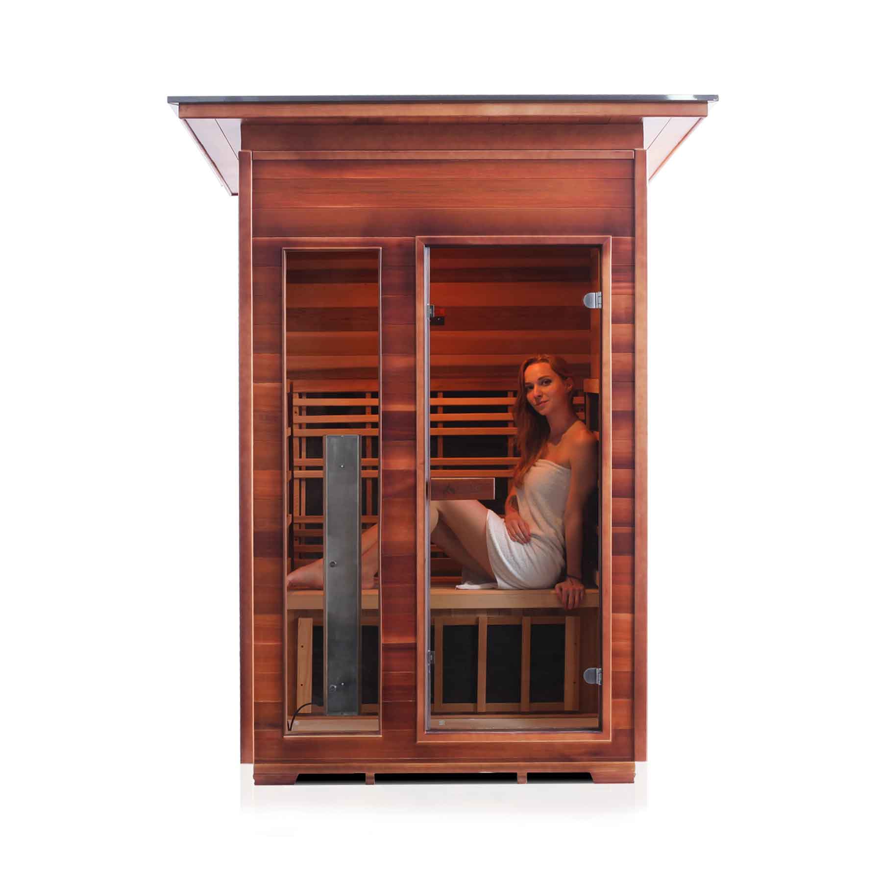 Enlighten Diamond 2 Person 7 Heaters Outdoor Hybrid Sauna - Image 4