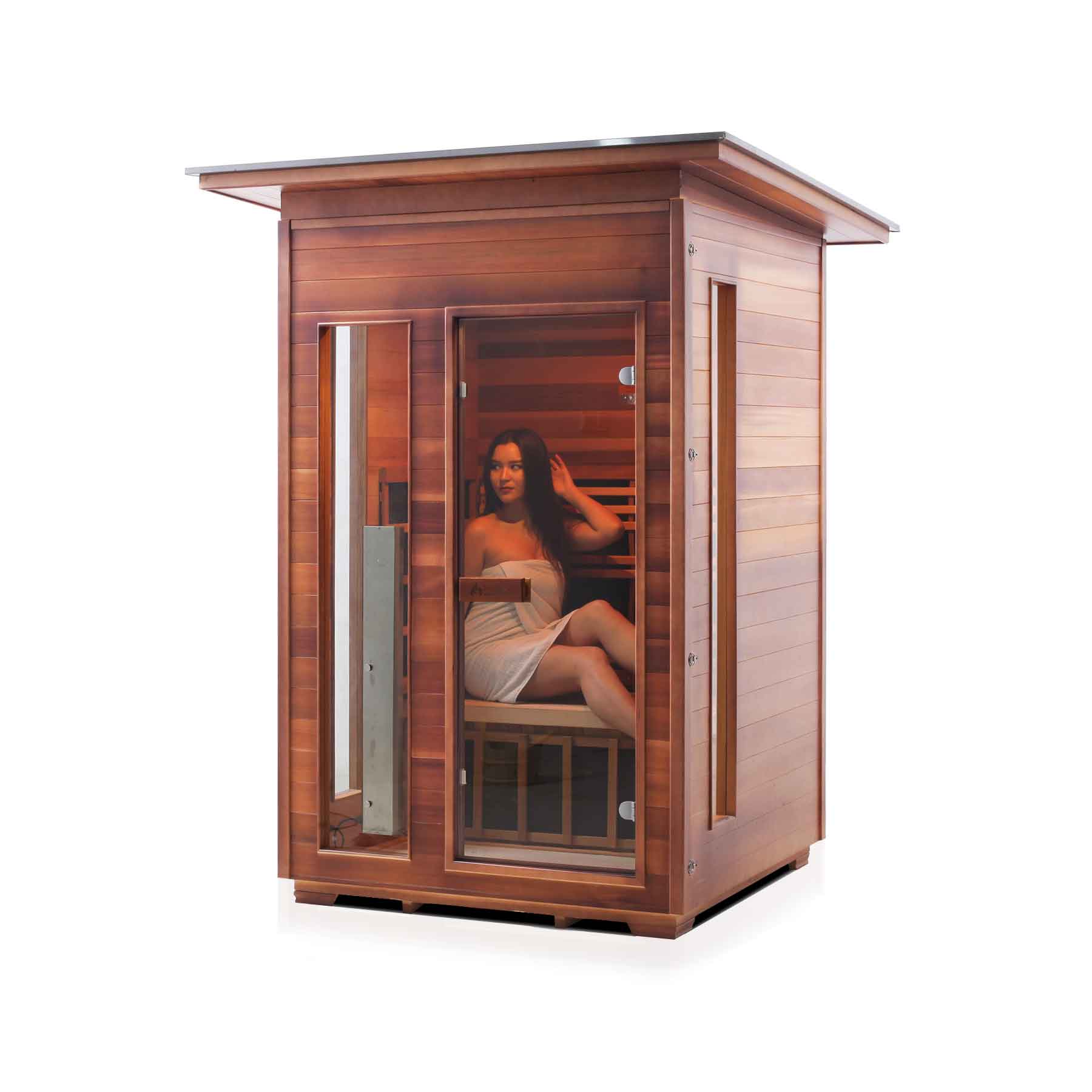 Enlighten Diamond 2 Person 7 Heaters Outdoor Hybrid Sauna - Image 5