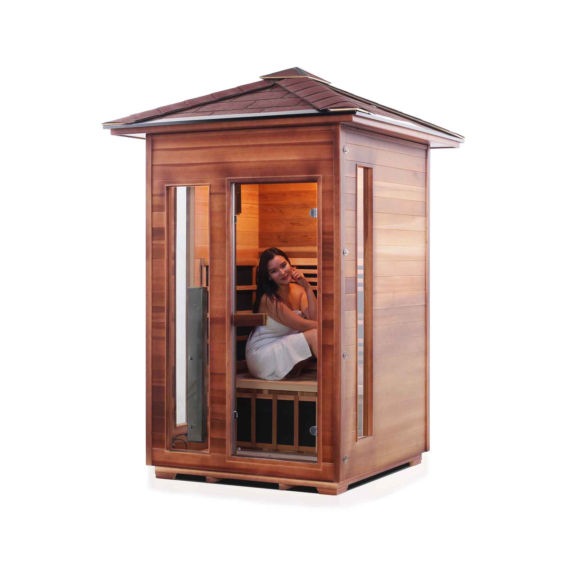Enlighten Diamond 2 Person 7 Heaters Outdoor Hybrid Sauna - Image 5