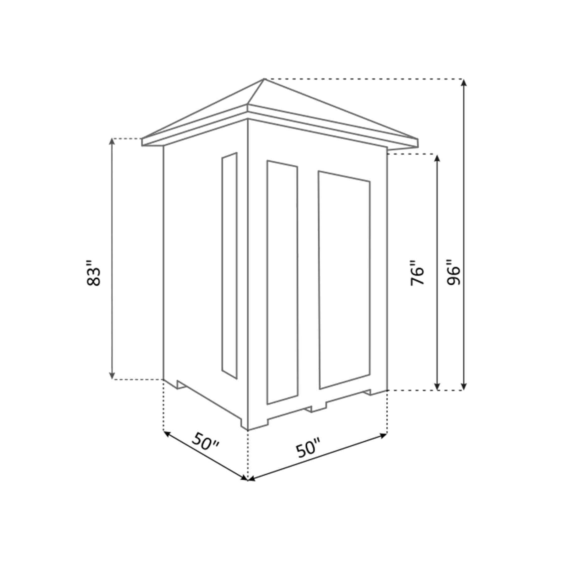 Enlighten Diamond 2 Person 7 Heaters Outdoor Hybrid Sauna - Image 6
