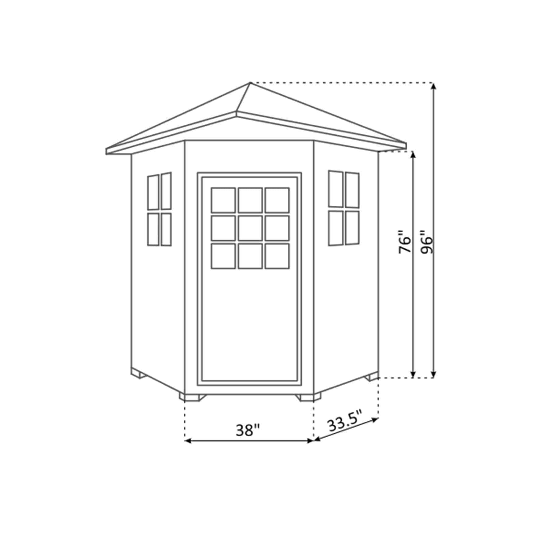 Enlighten Sapphire 4C 9 Heaters Duet Corner Outdoor Hybrid Sauna - Image 5