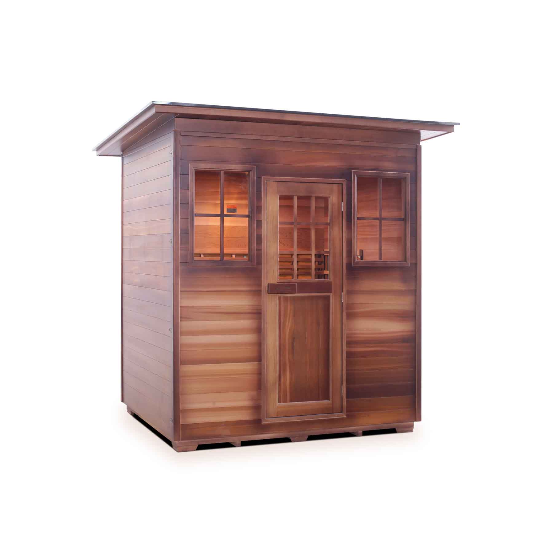 Enlighten Moonlight 4 Person Cedar Indoor Dry Traditional Sauna - Image 3