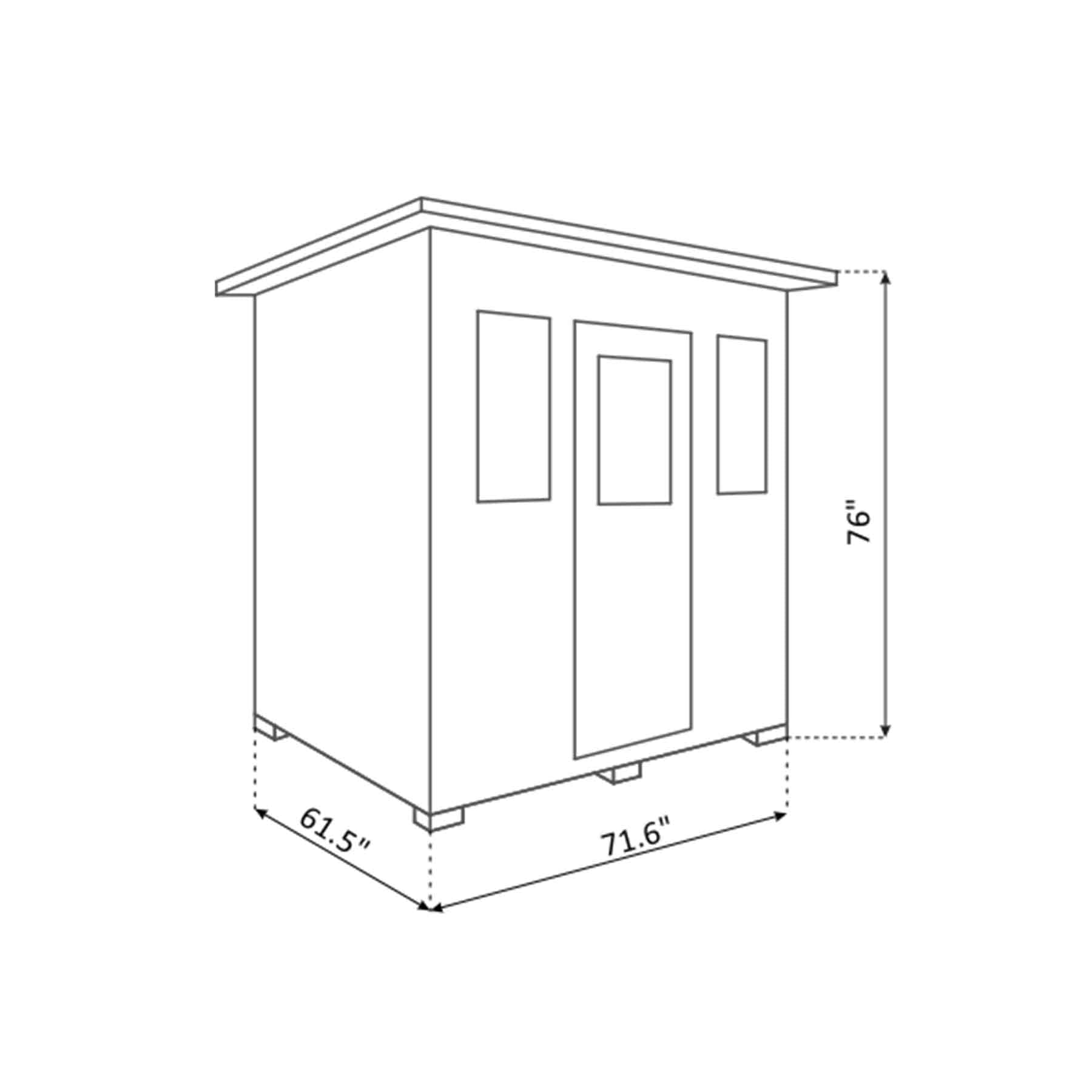 Enlighten Moonlight 4 Person Cedar Indoor Dry Traditional Sauna - Image 9