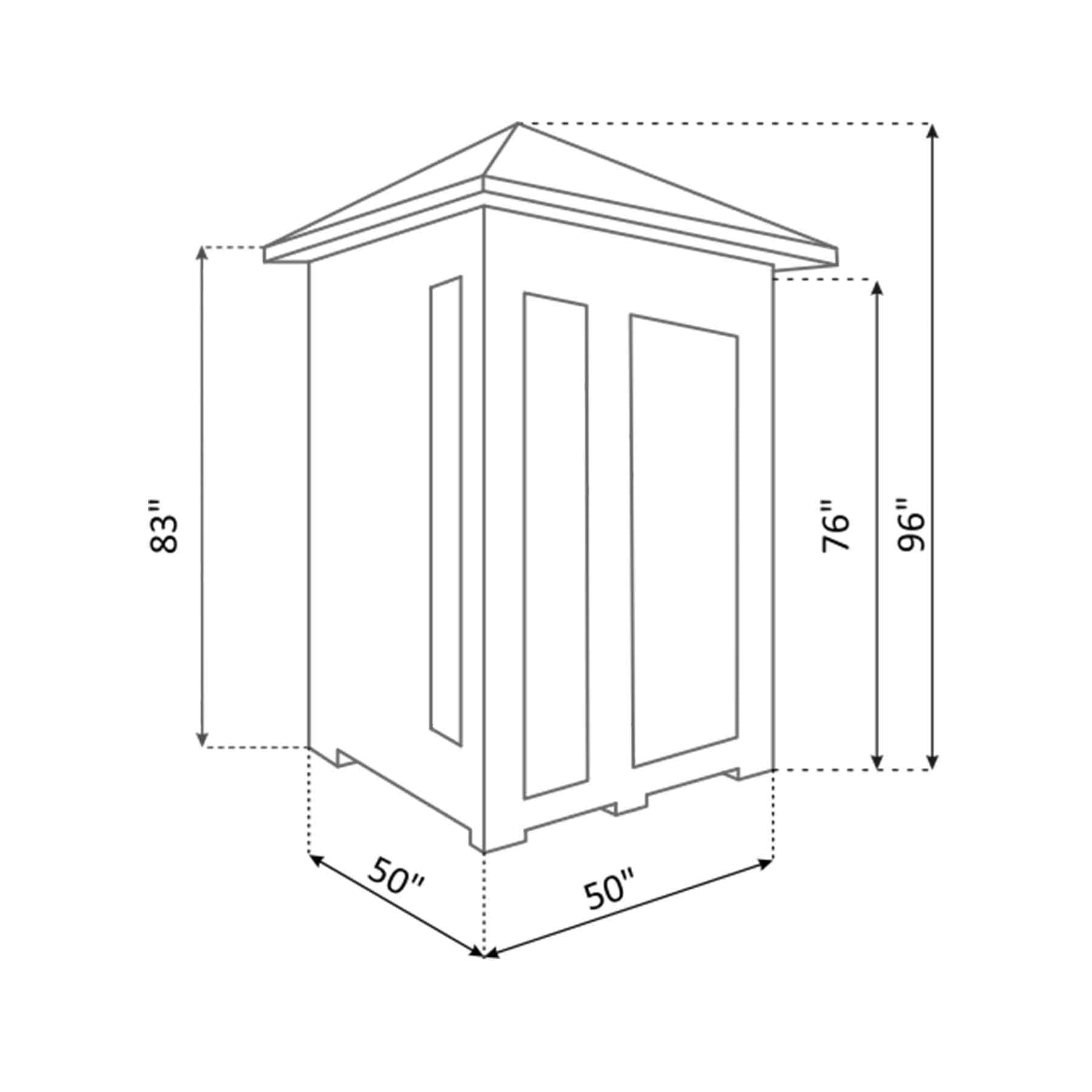 Enlighten SunRise 2 Person  Outdoor Dry Traditional Sauna - Image 6